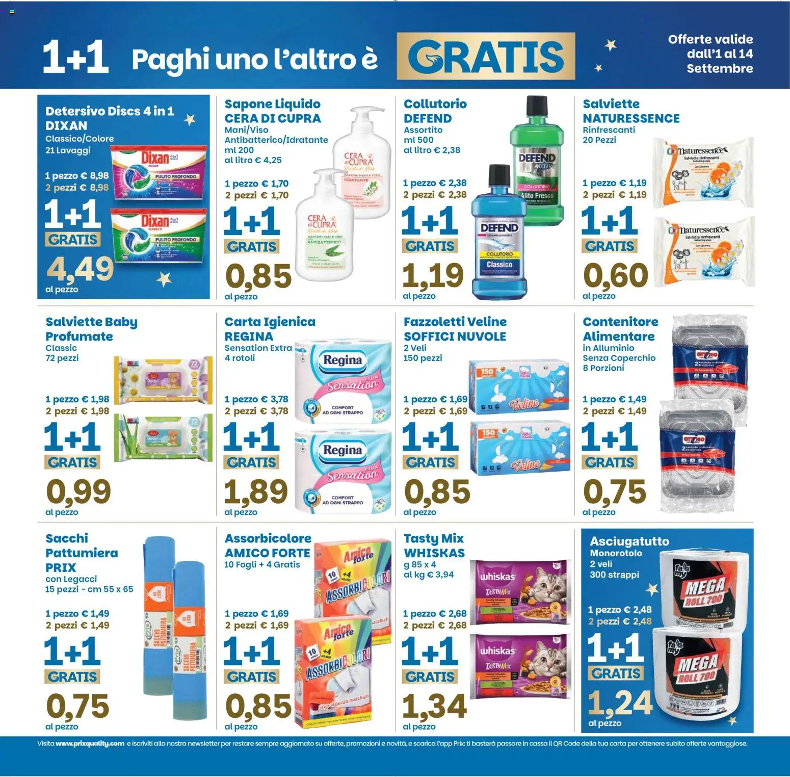 Volantino Prix del 01/09/2026 | Pagina: 8 | Prodotti: Sapone, Veline, Asciugatutto, Alluminio
