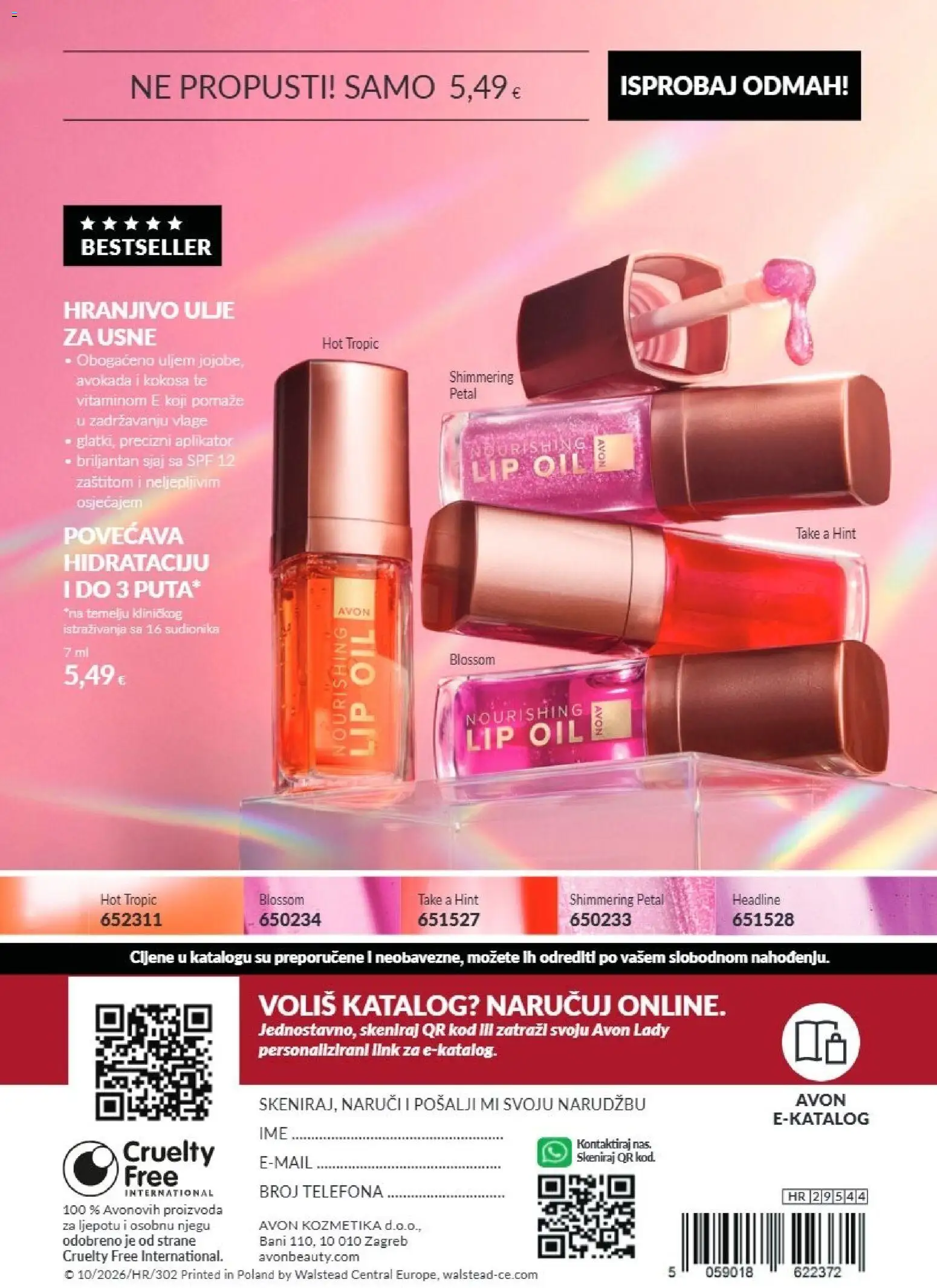 Avon katalog | vrijedi od 01.10.2026 | Stranica: 180 | Proizvodi: Ulje