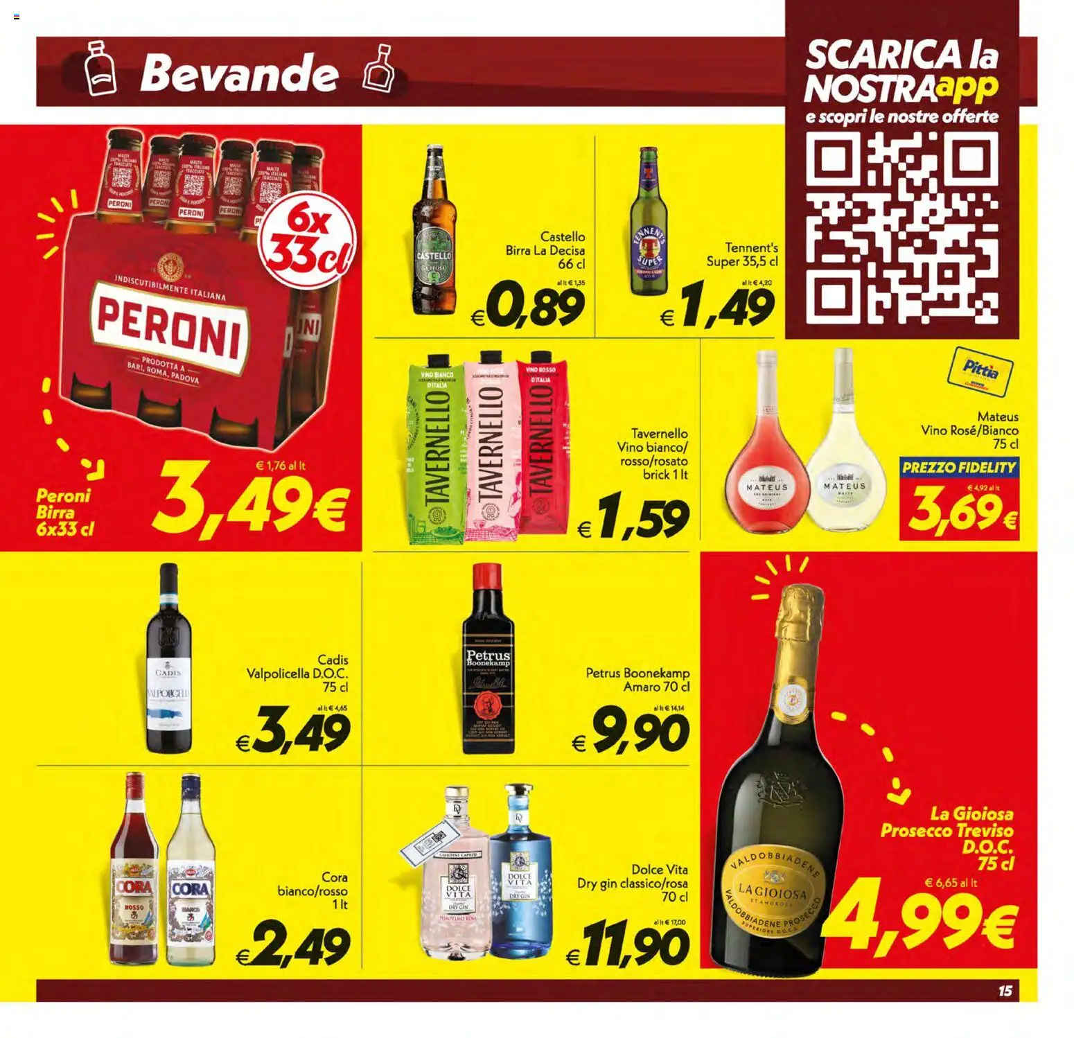 Volantino SuperConveniente del 01/09/2026 | Pagina: 15 | Prodotti: Gin, Prosecco, Vino, Vino rosso