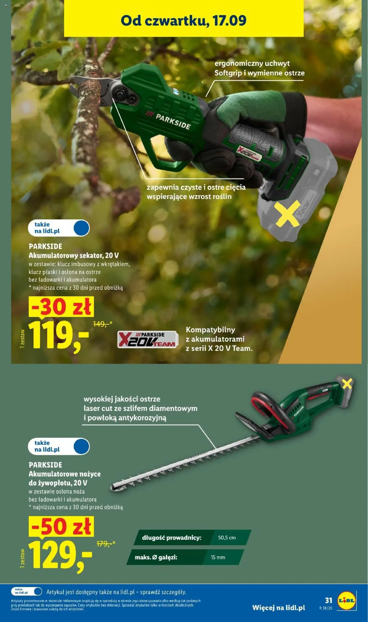 Lidl Katalog od 14.09.2026 | Strona: 39 | Produkty: Akumulatorowe nożyce