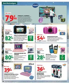 Auchan - Prévisualisation de ORDINATEUR PORTABLE STITCH, Un ordinateur éducatif bilingue avec 40 activités pour une expérience d'apprentissage amusante et interactive. 2 piles LR6 incluses. Réf. 644121 valide à partir de 16/10/2026 | Page: 44