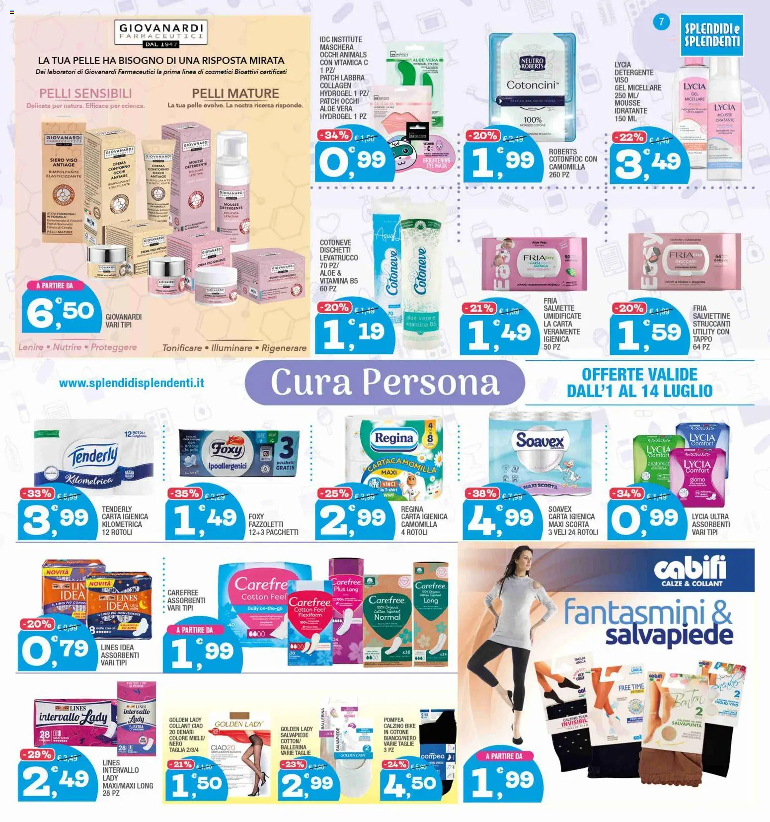 Volantino Splendidi e Splendenti del 01/07/2026 | Pagina: 7 | Prodotti: Crema, Detergente, Fantasmini, Aloe vera