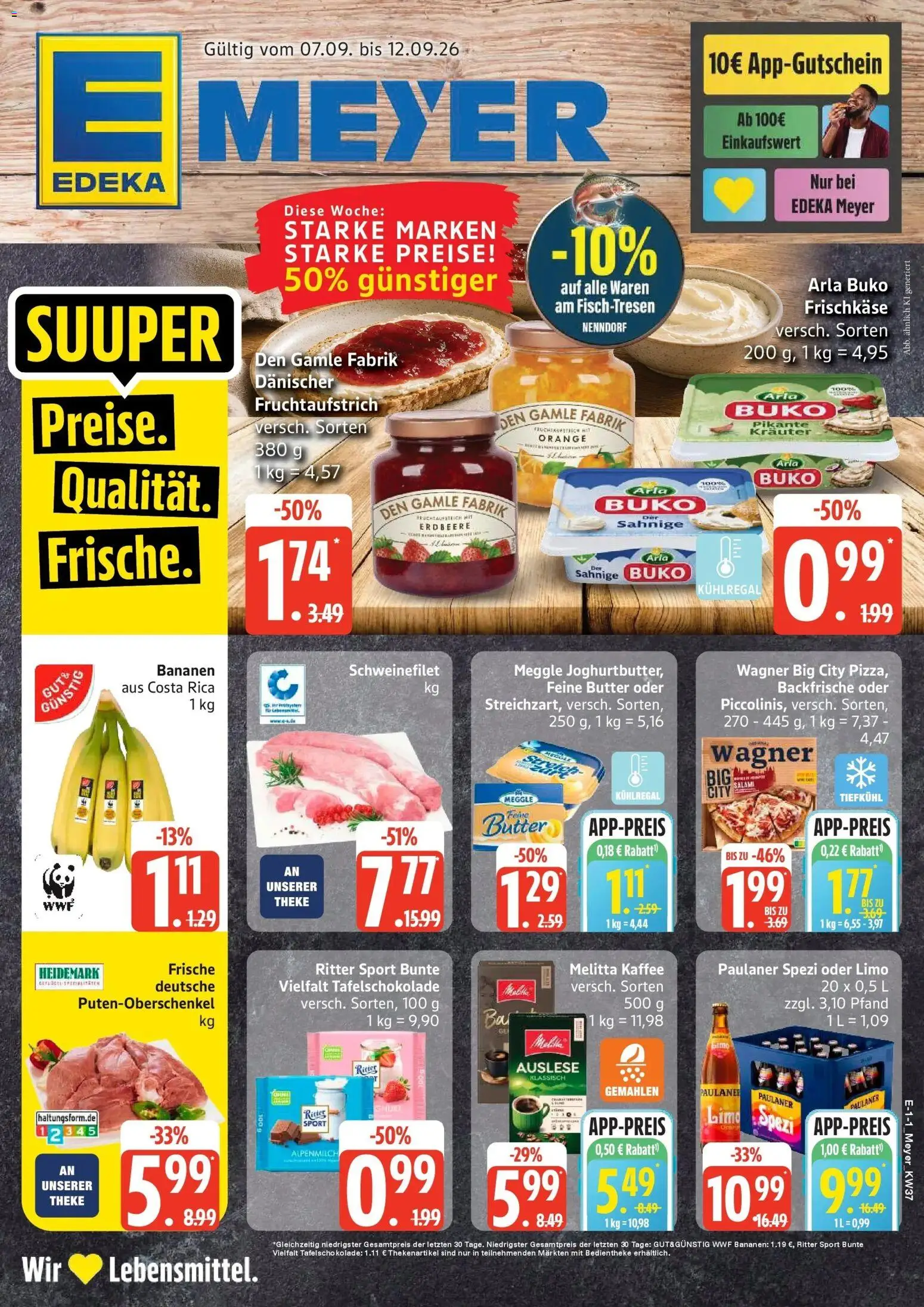 Edeka Prospekt Seevetal (ab 07.09.2026) » Angebote Online | Seite: 1 | Produkte: Melitta, Melitta kaffee, Salami, Frischkase