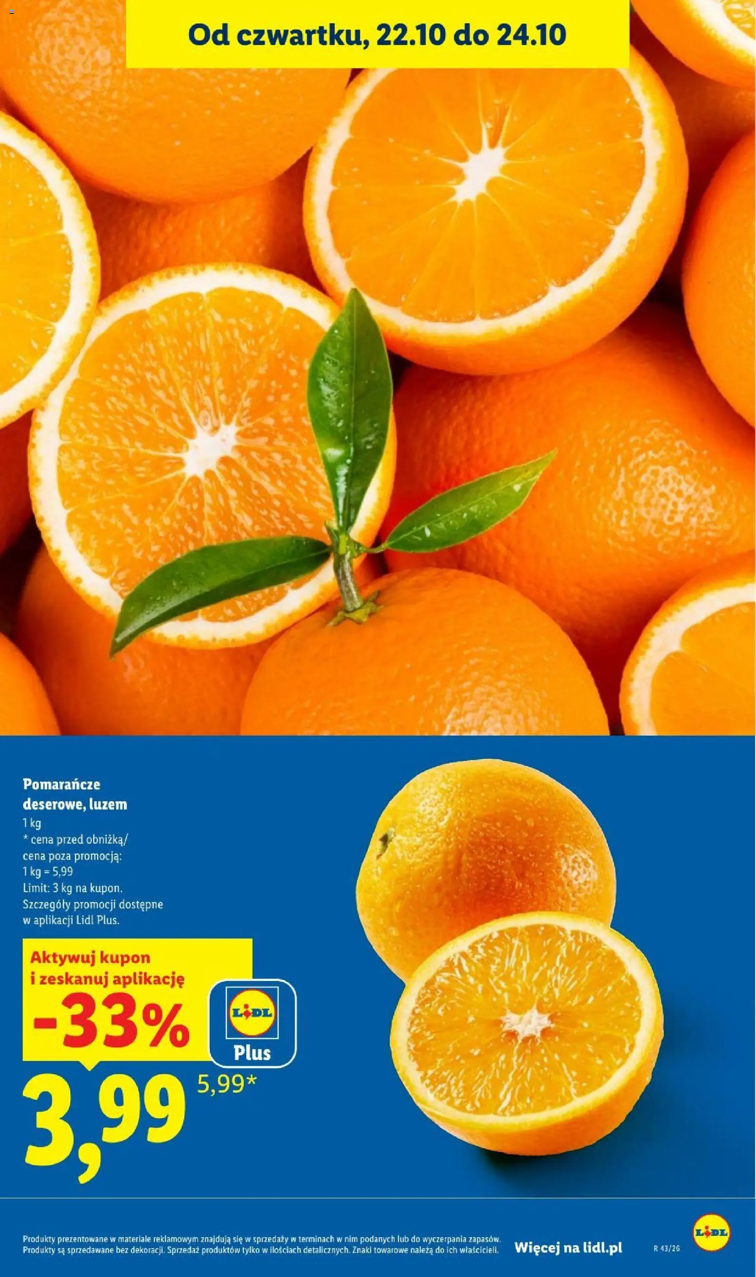 Lidl gazetka od 22.10.2026 | Strona: 11 | Produkty: Pomarańcze