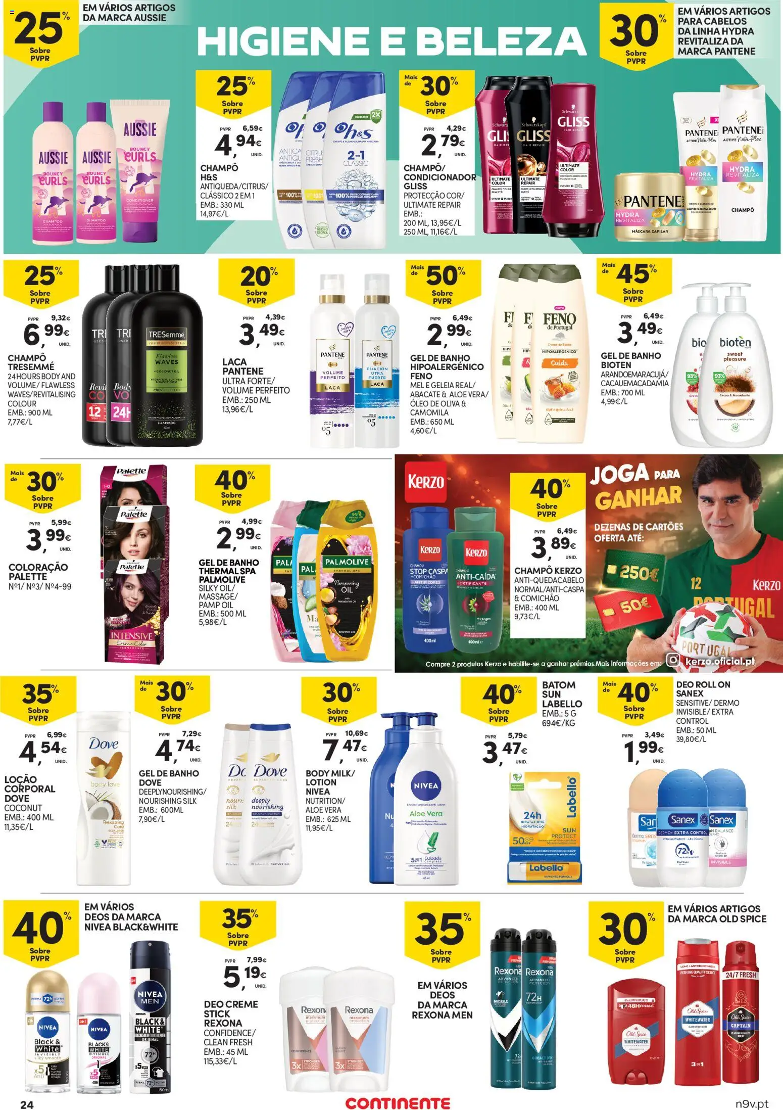 Continente Açores │ válido de 25/06/2026 | Página: 24 | Produtos: Geleia, Batom, Shampoo, Gel de banho