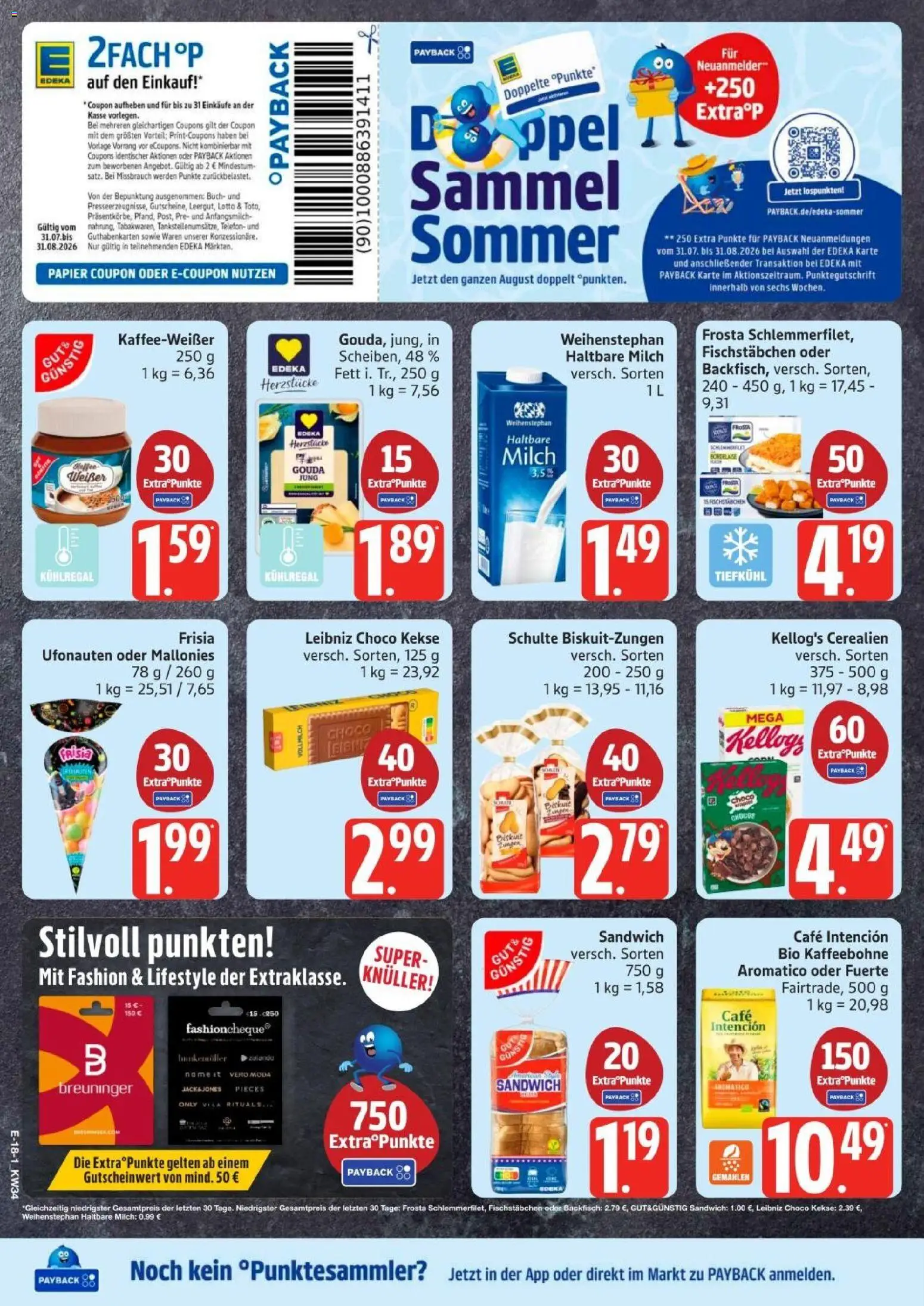 Edeka Prospekt Hamburg – gültig ab 17.08.2026 | Seite: 24 | Produkte: Gouda, Frosta, Fischstabchen, Telefon