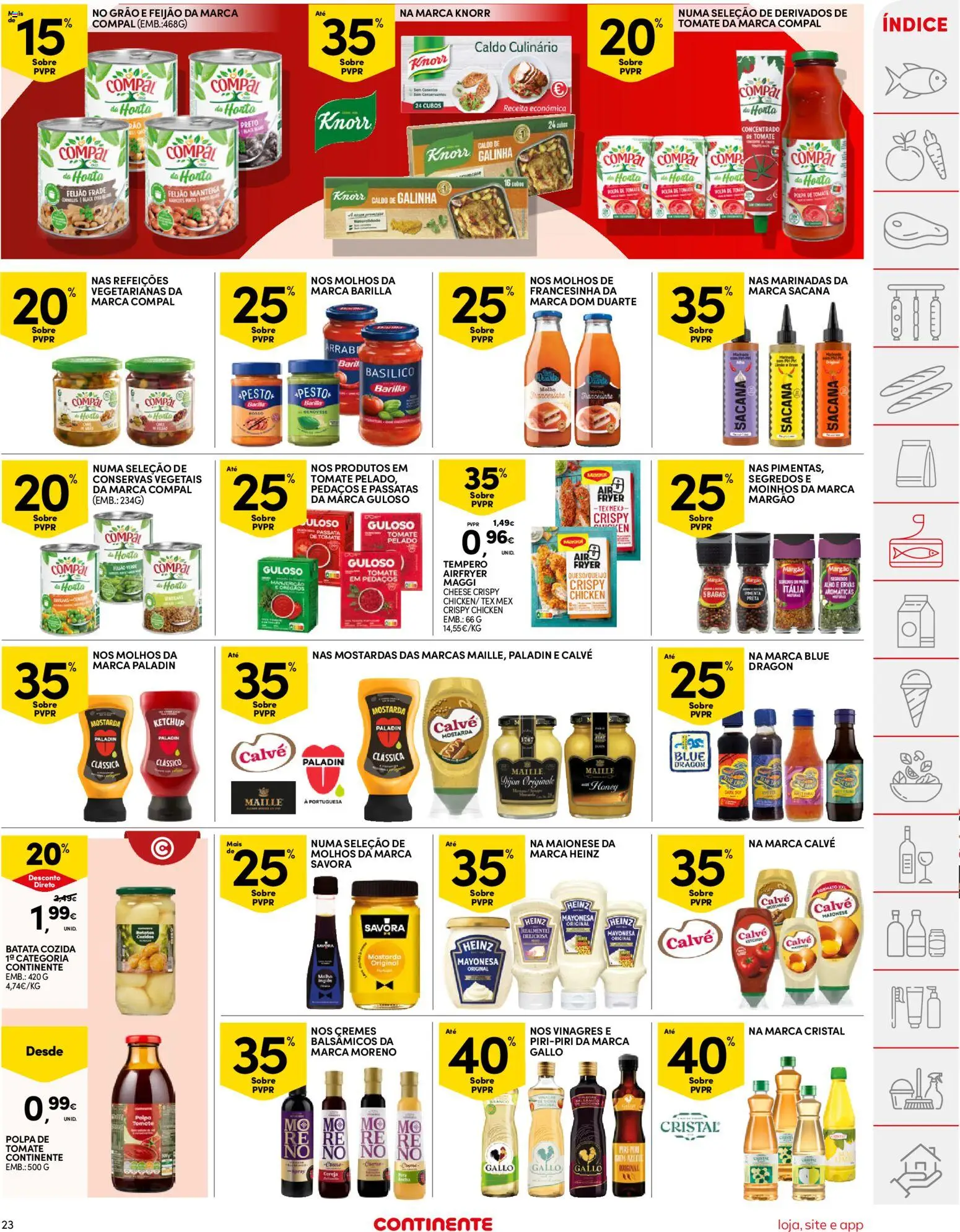 Continente folheto │ válido de 20/10/2026 | Página: 23 | Produtos: Knorr, Molhos, Maionese, Barilla