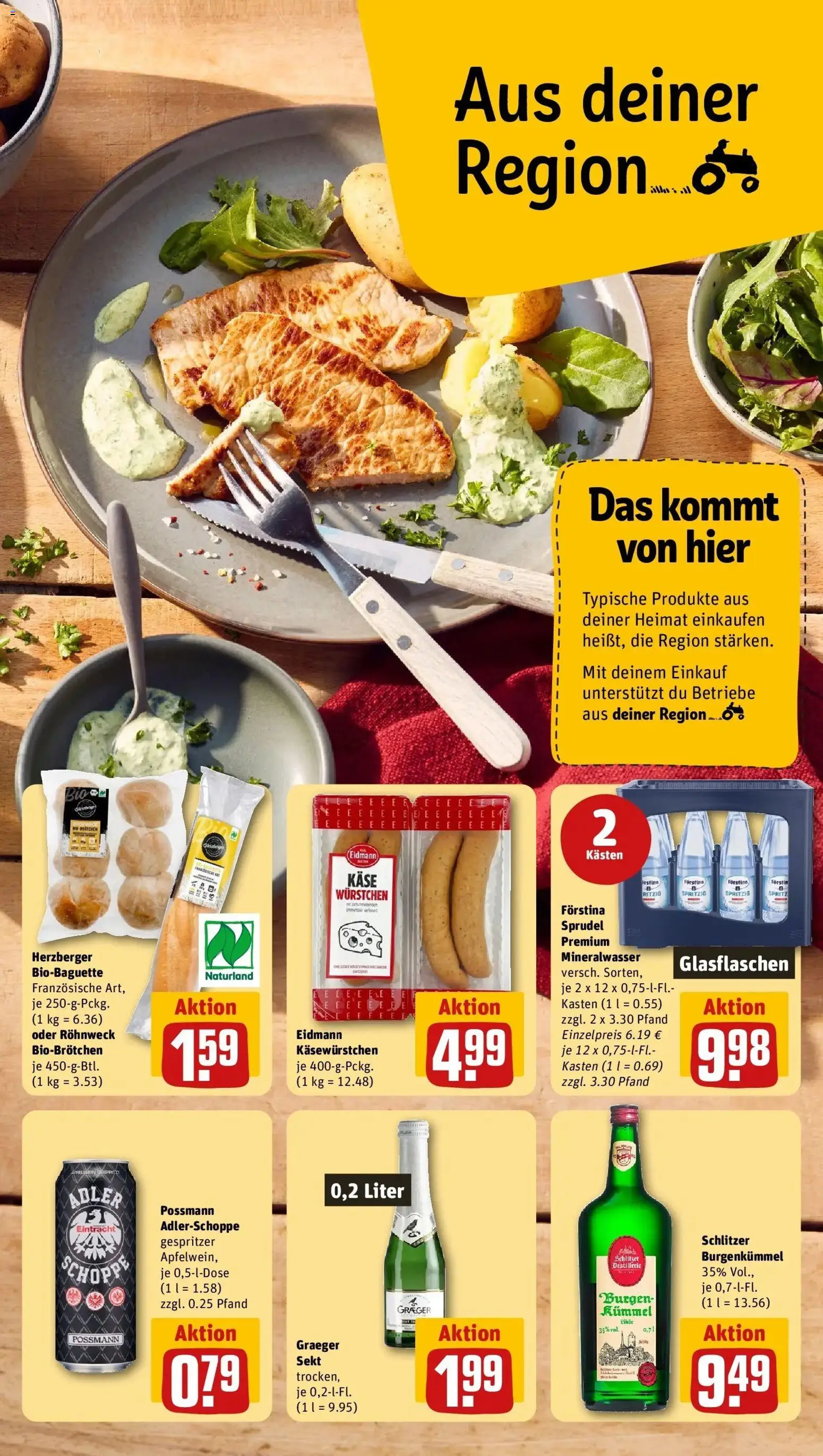 Rewe Prospekt Hauneck / Unterhaun – gültig ab 27.07.2026 | Seite: 5 | Produkte: Käse, Sekt, Mineralwasser