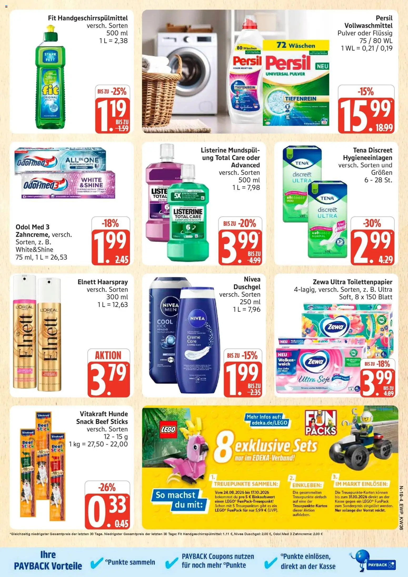 Edeka Prospekt Rostock (ab 31.08.2026) » Angebote Online | Seite: 19 | Produkte: Zewa, Haarspray, Duschgel, Listerine
