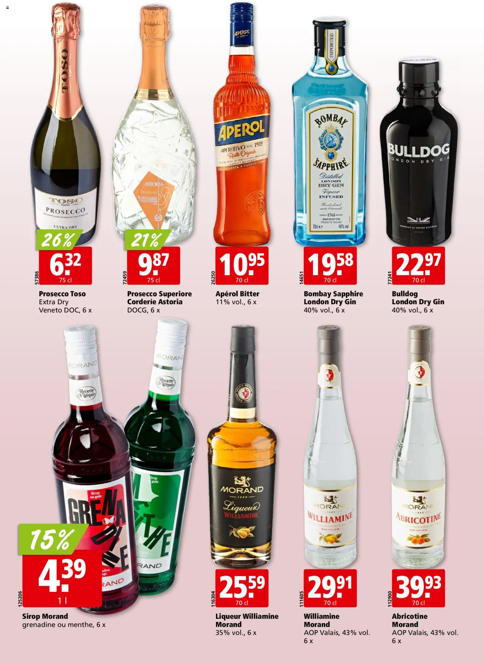 Aligro aktionen Chavannes, Matran, Genève, Sion – gültig ab 02.11.2026 | Seite: 26 | Produkte: Prosecco, Gin