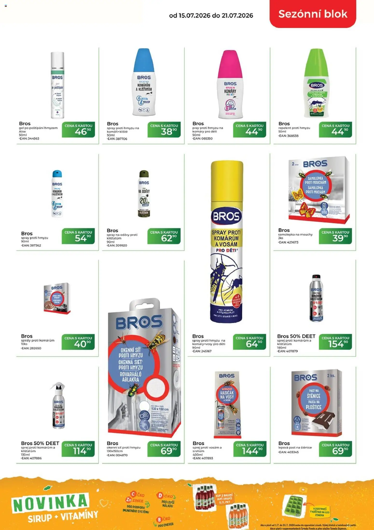 Tamda Foods leták od 15.07.2026 | Strana: 9 | Produkty: Síť proti hmyzu, Vitamíny, Jupí, Past na štěnice
