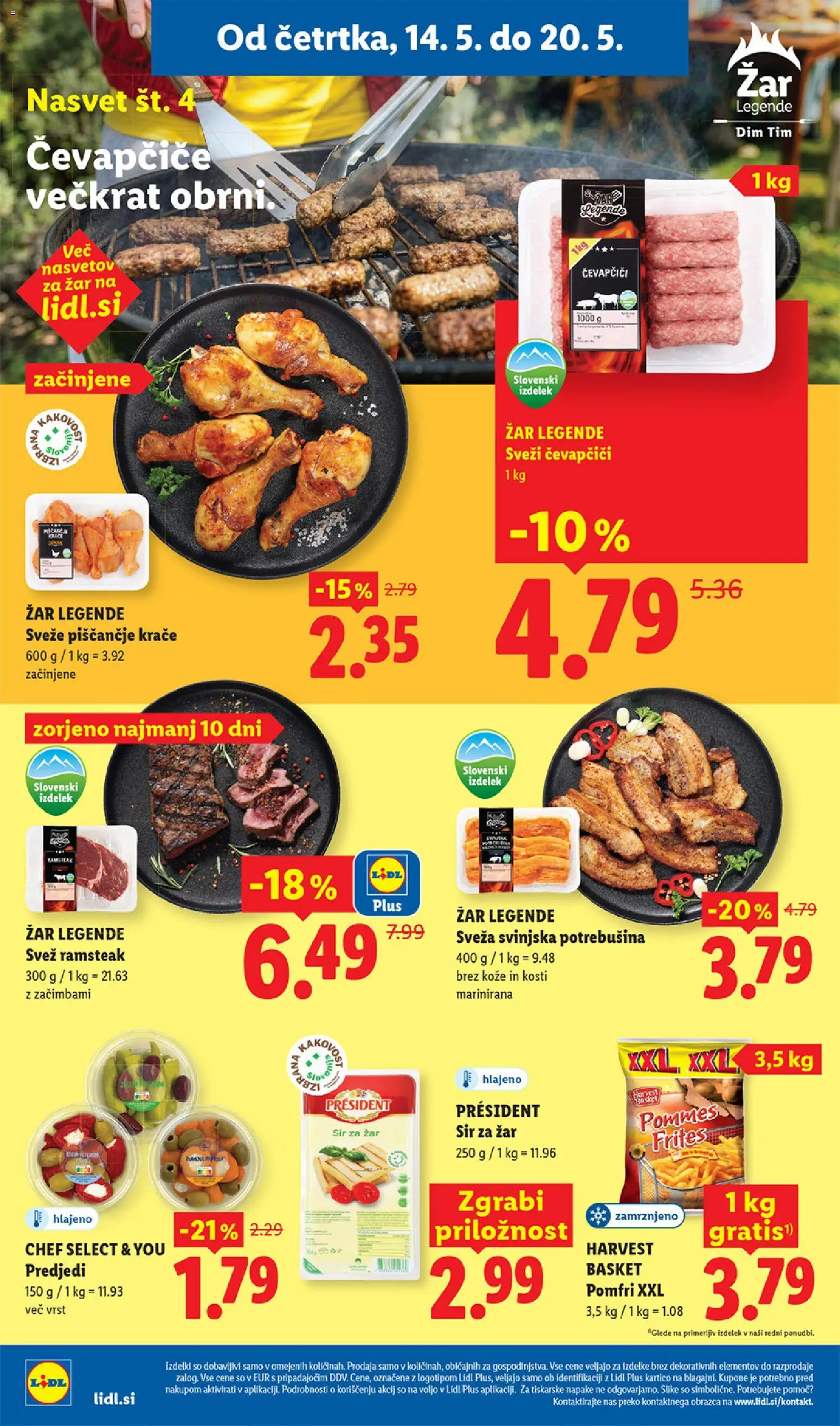 Novi Lidl katalog ponudbe – veljaven od 14.05.2026 | Stran: 18 | Izdelki: Čevapčiči, Zar, Sir