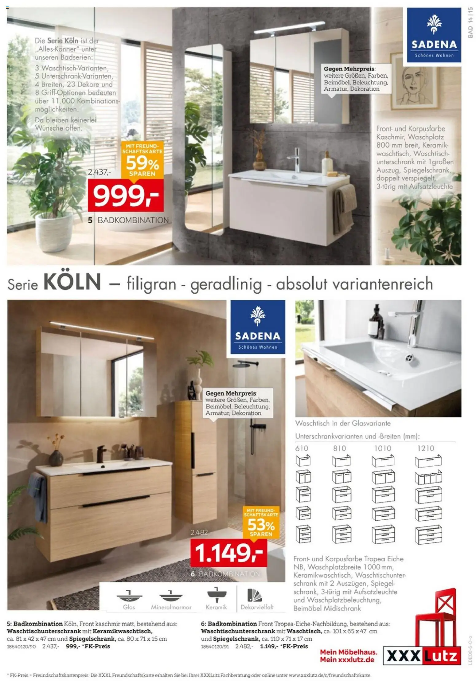 XXXLutz Badezimmer-Testerinnen und -Tester gesucht – gültig ab 25.07.2026 | Seite: 15 | Produkte: Bad, Waschtisch, Unterschrank, Midischrank