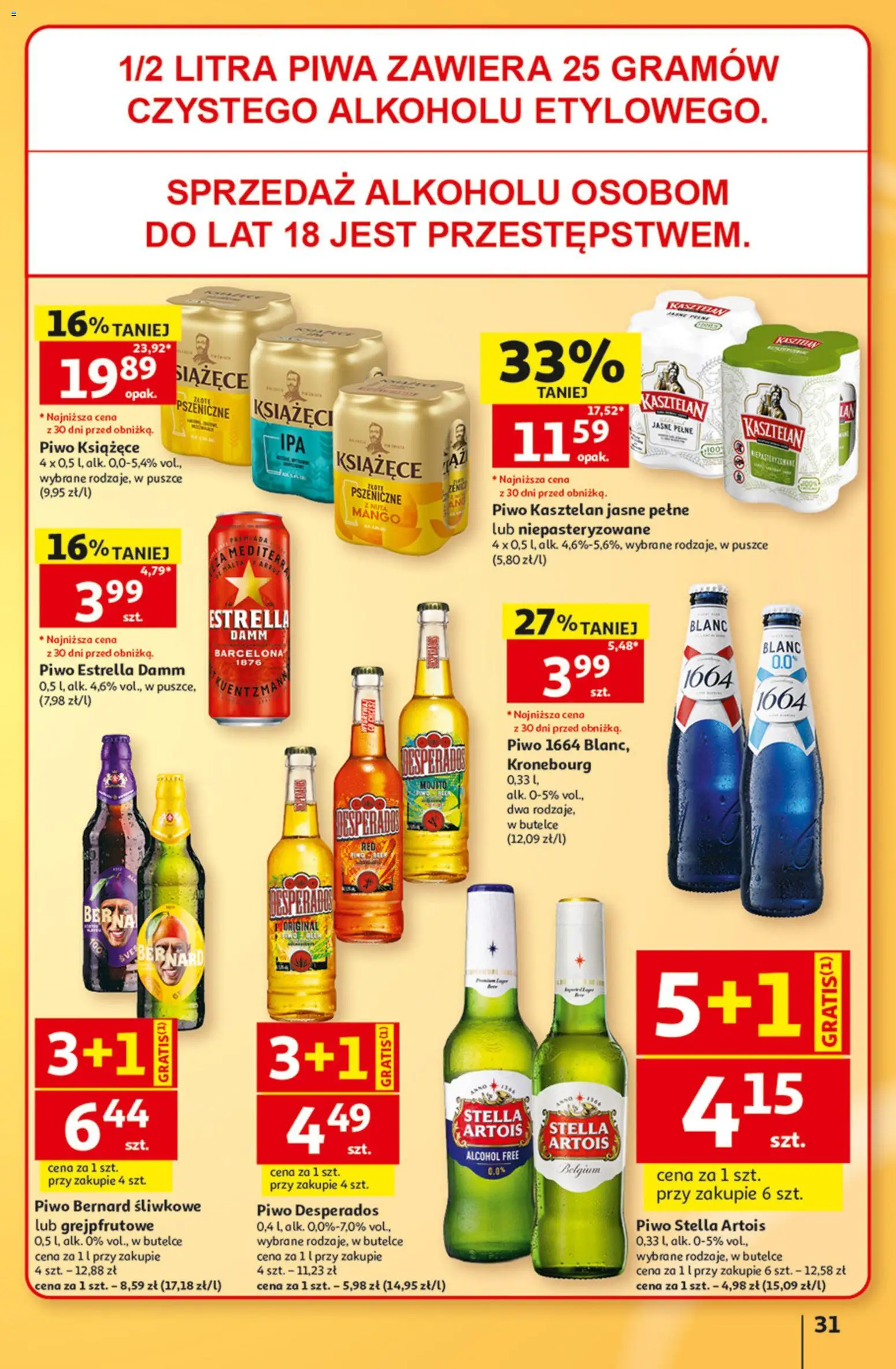 Auchan gazetka od 13.08.2026 | Strona: 31 | Produkty: Mango, Piwo książęce, Piwo Desperados, Desperados