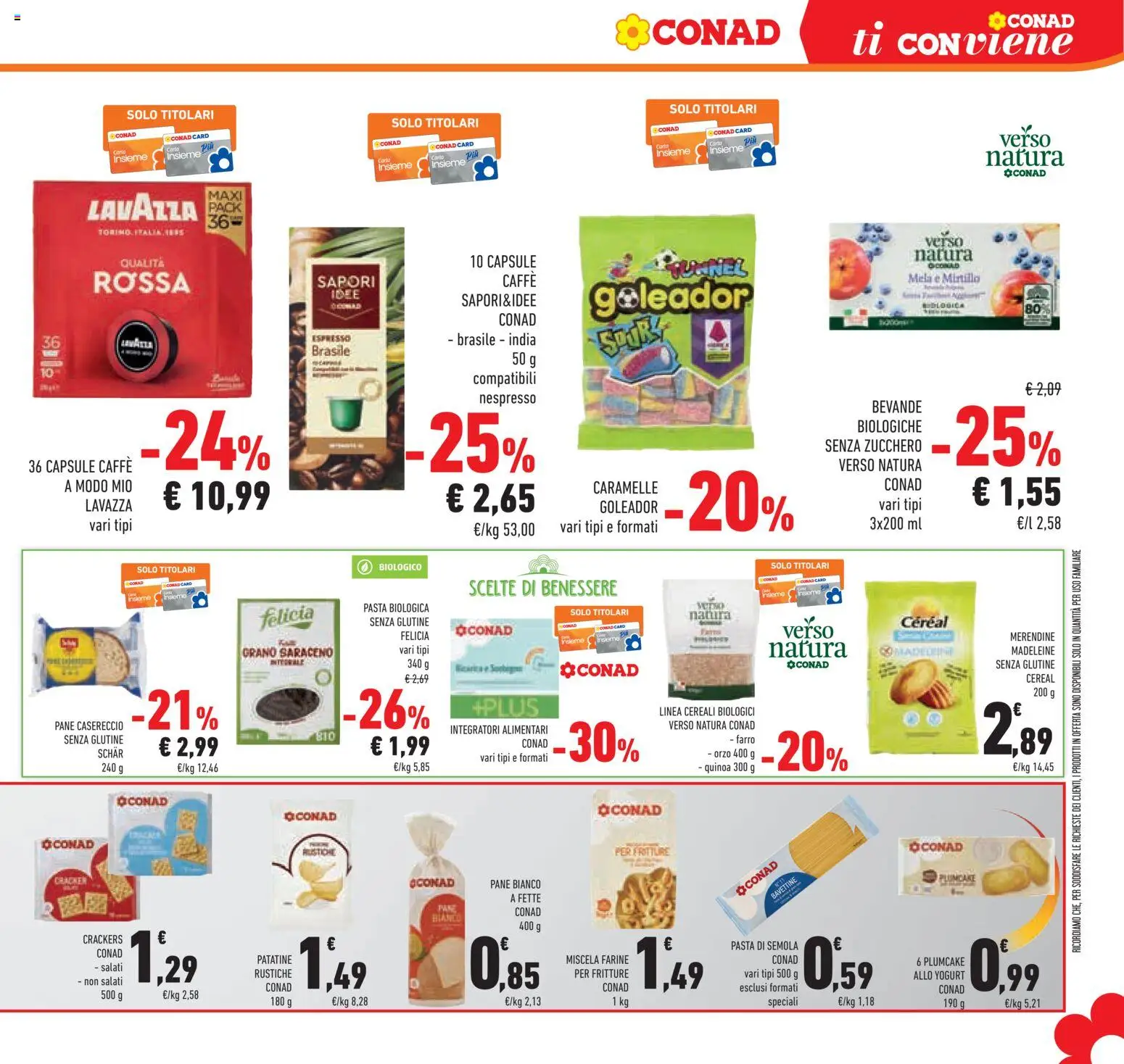 Volantino Conad del 04.06.2026 | Pagina: 33 | Prodotti: Pane, Caramelle, Zucchero, Quinoa