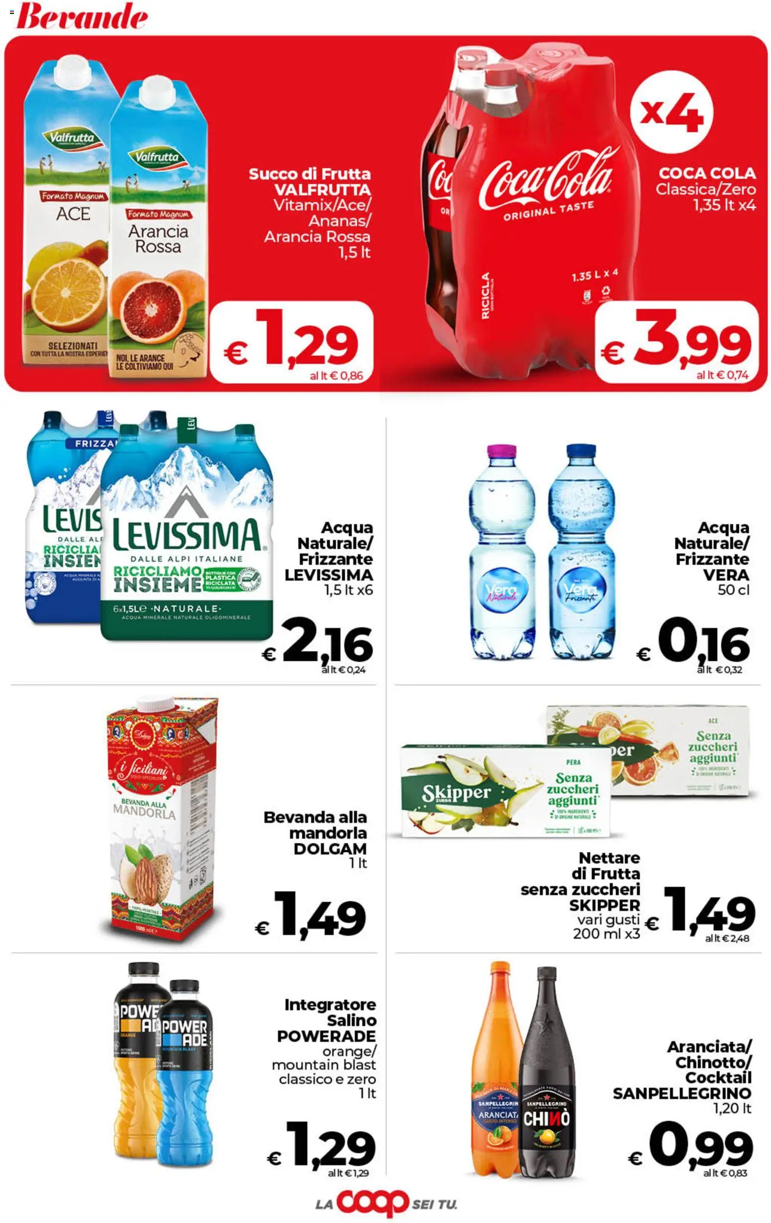 Volantino COOP del 21/08/2026 | Pagina: 37 | Prodotti: Succo, Mandorla, Pera, Acqua minerale