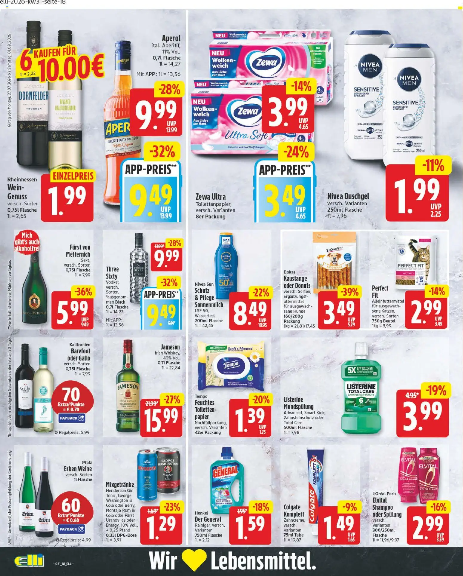Elli Markt Prospekt Lippstadt – gültig ab 27.07.2026 | Seite: 22 | Produkte: Sekt, Zewa, Wein, Vodka