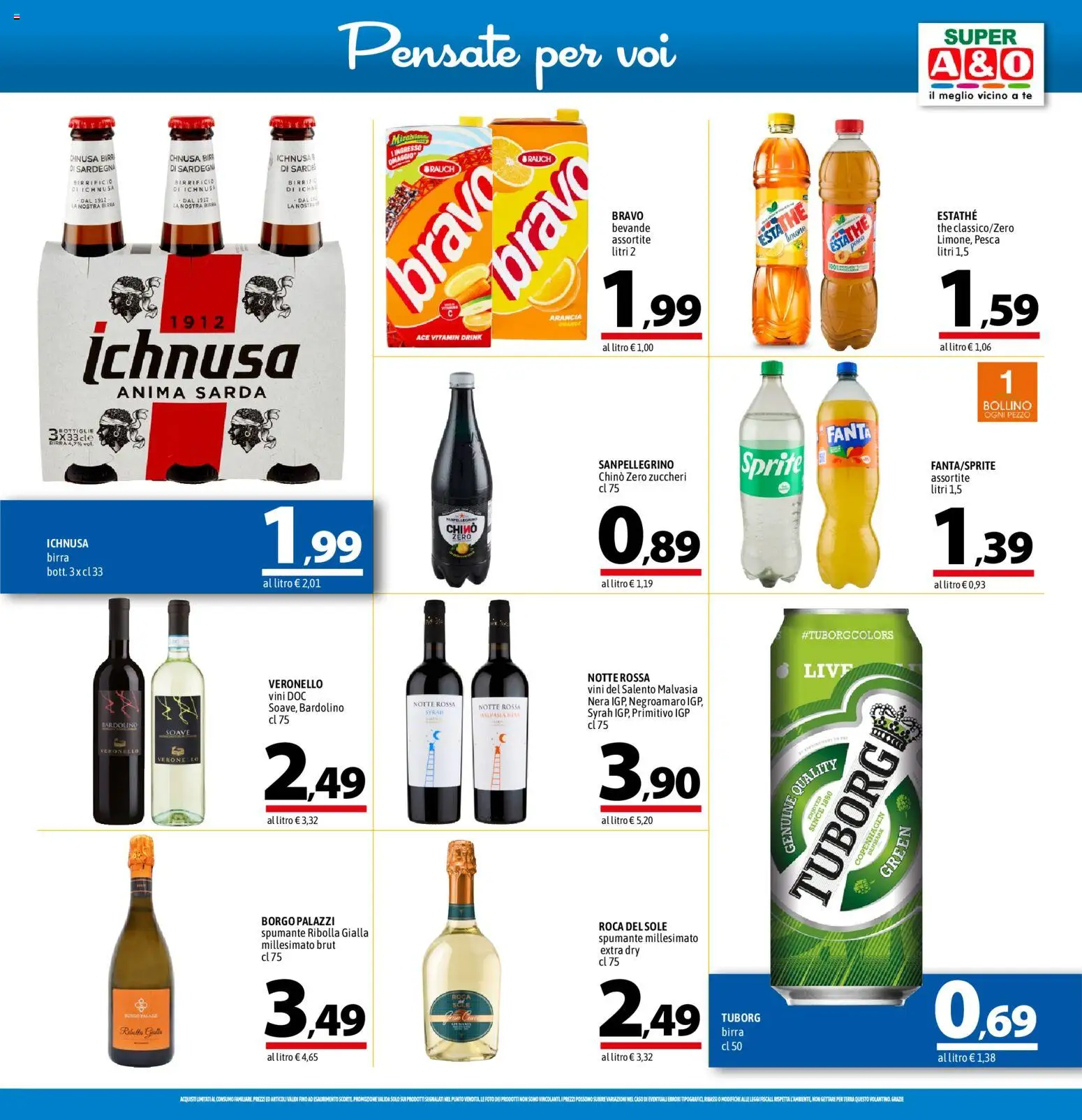 Volantino A&O del 11/06/2026 | Pagina: 13 | Prodotti: Birra, Tè, Pesca, Spumante