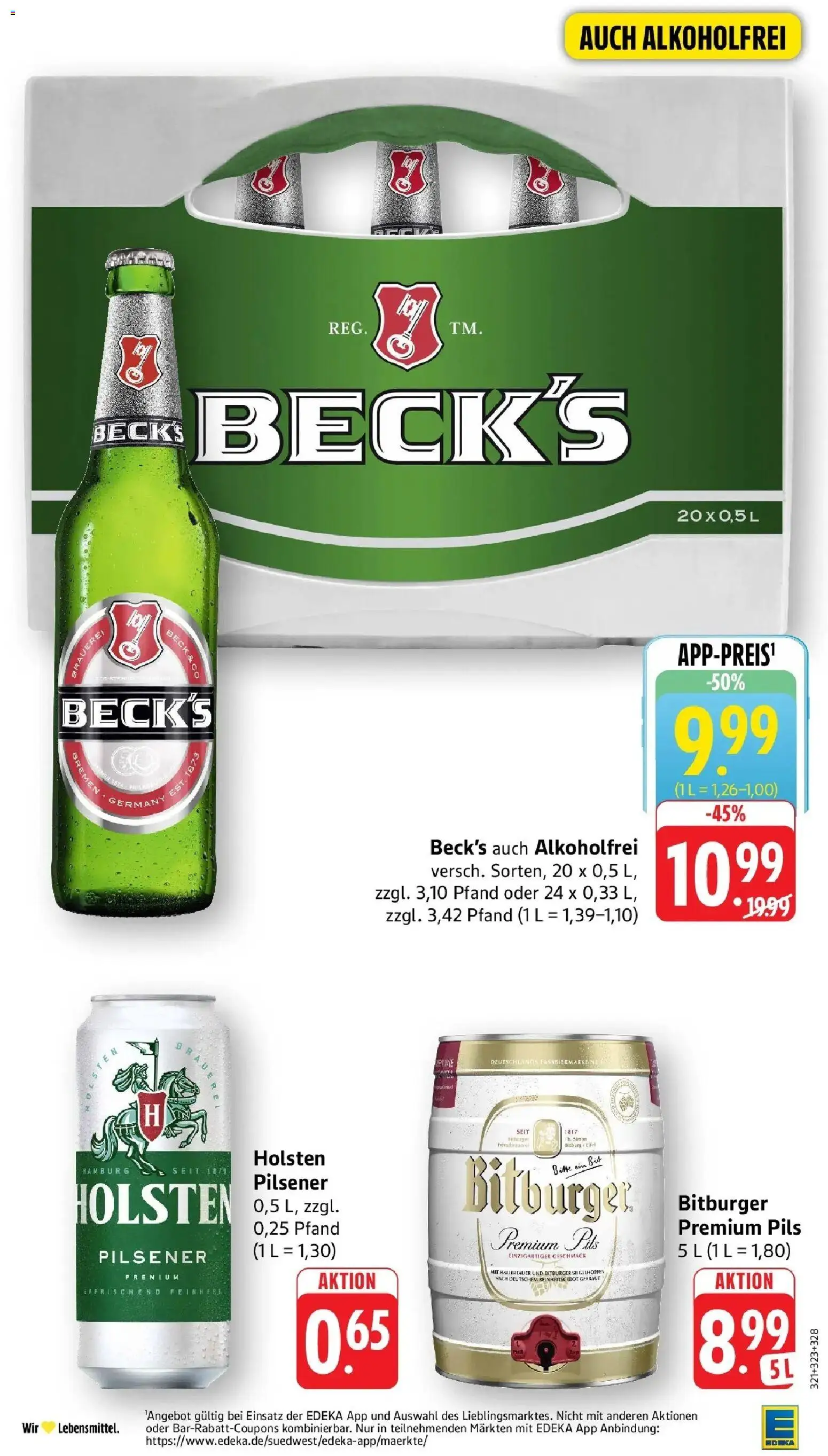 Edeka Prospekt Trier – gültig ab 08.06.2026 | Seite: 36 | Produkte: Bitburger, Pils, Holsten