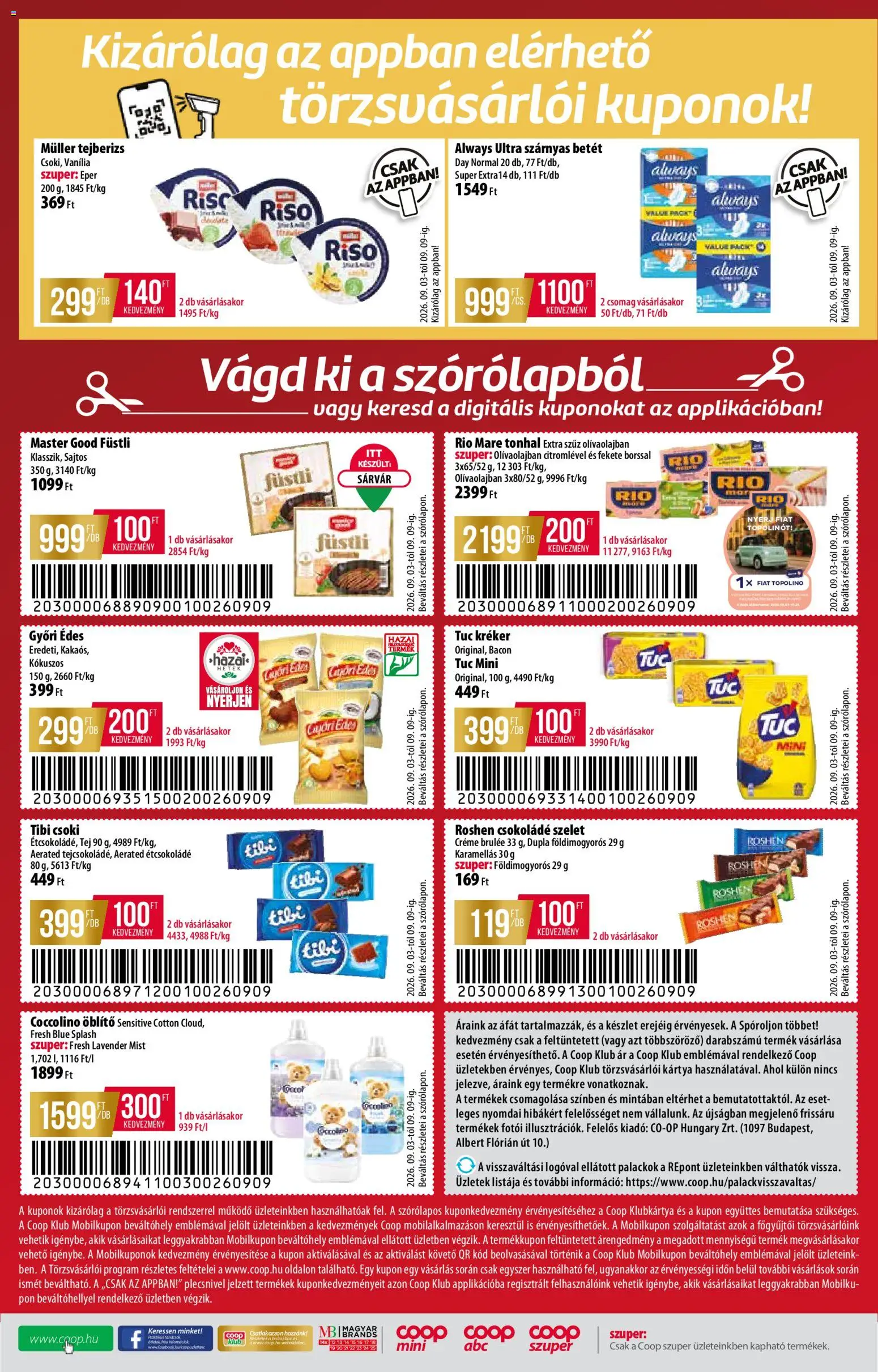 COOP akciós ujság - amely érvényes a következő dátumtól: 2026.09.03. | Oldal: 12