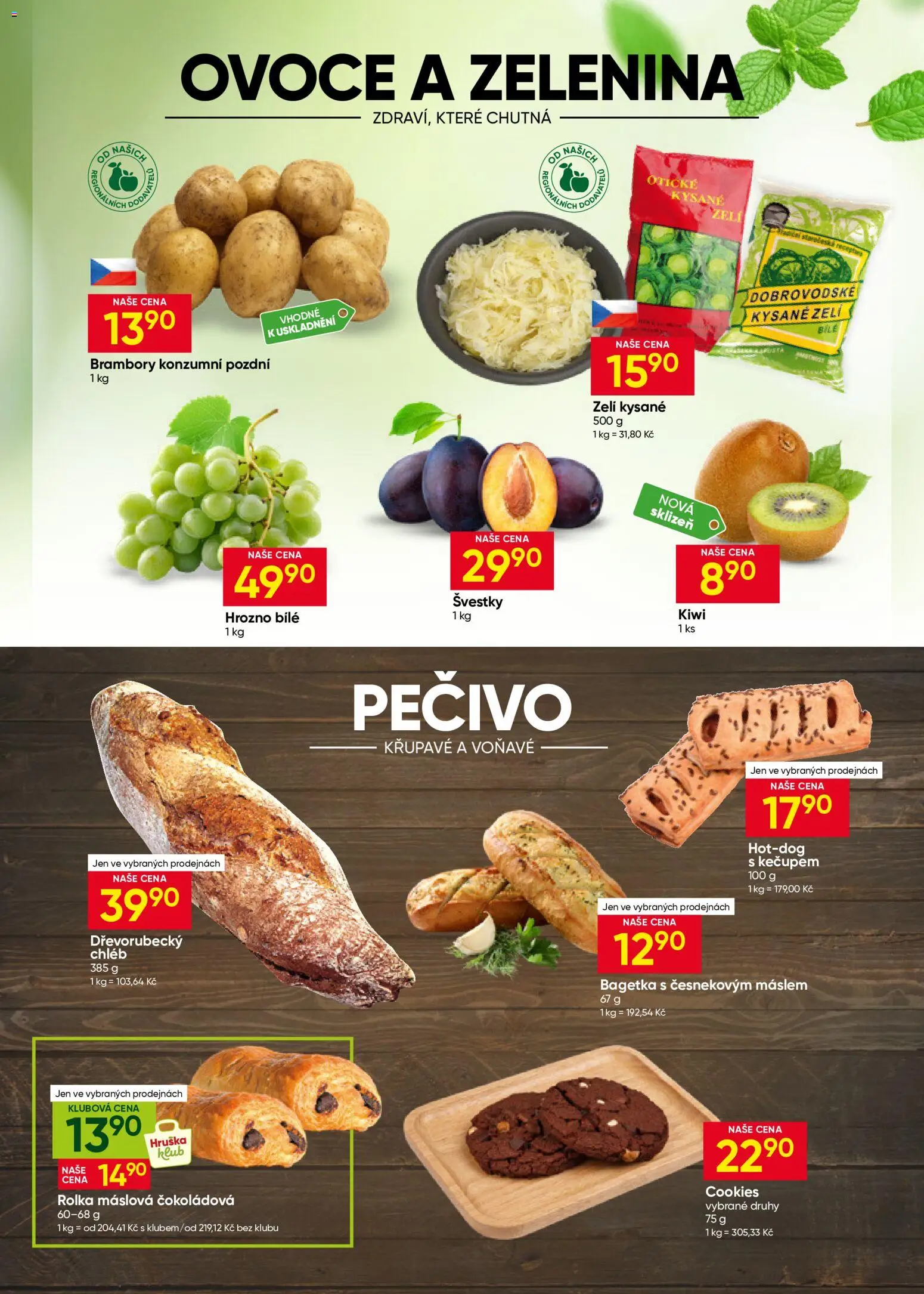 Hruška leták od 14.10.2026 | Strana: 4 | Produkty: Ovoce a zelenina, Chléb, Cookies, Kysané zelí