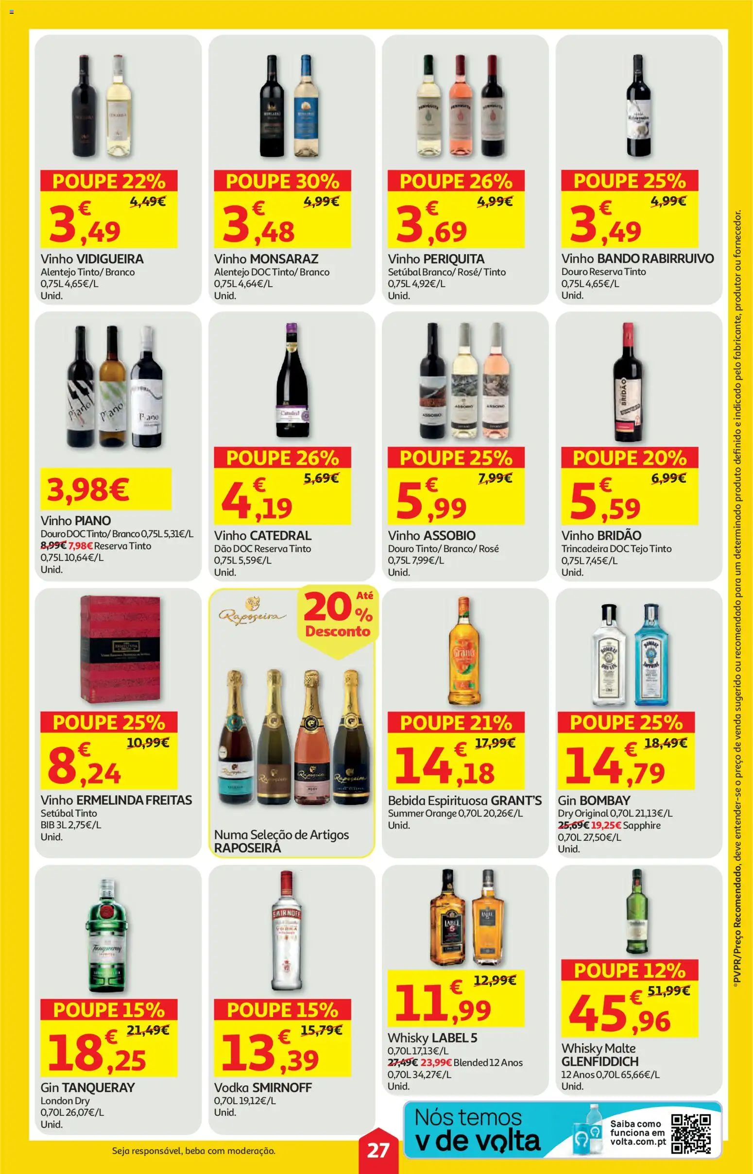 Auchan folheto │ válido de 16.04.2026 | Página: 27 | Produtos: Whisky, Vinho, Gin, Vodka