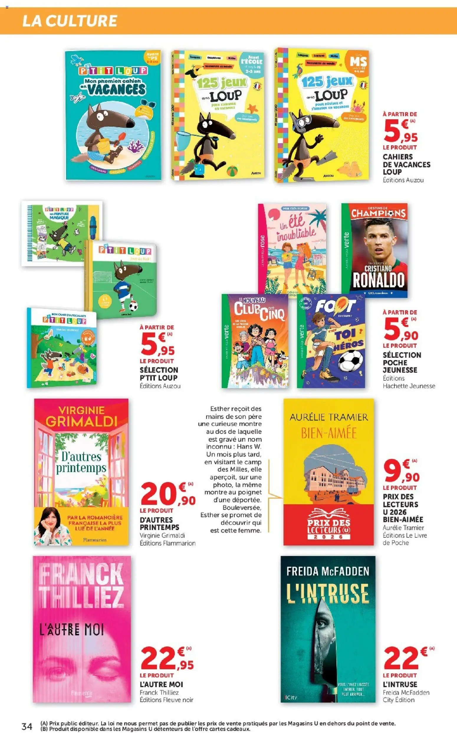 {H1} | Page: 34 | Produits: Montre, Jeux, Livre