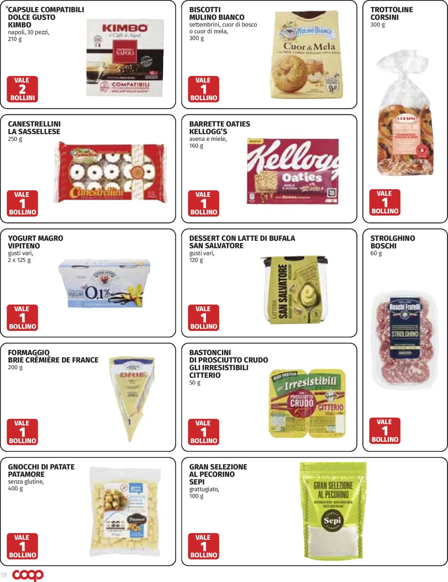 Volantino COOP del 25/06/2026 | Pagina: 18 | Prodotti: Yogurt, Biscotti, Gnocchi, Pecorino