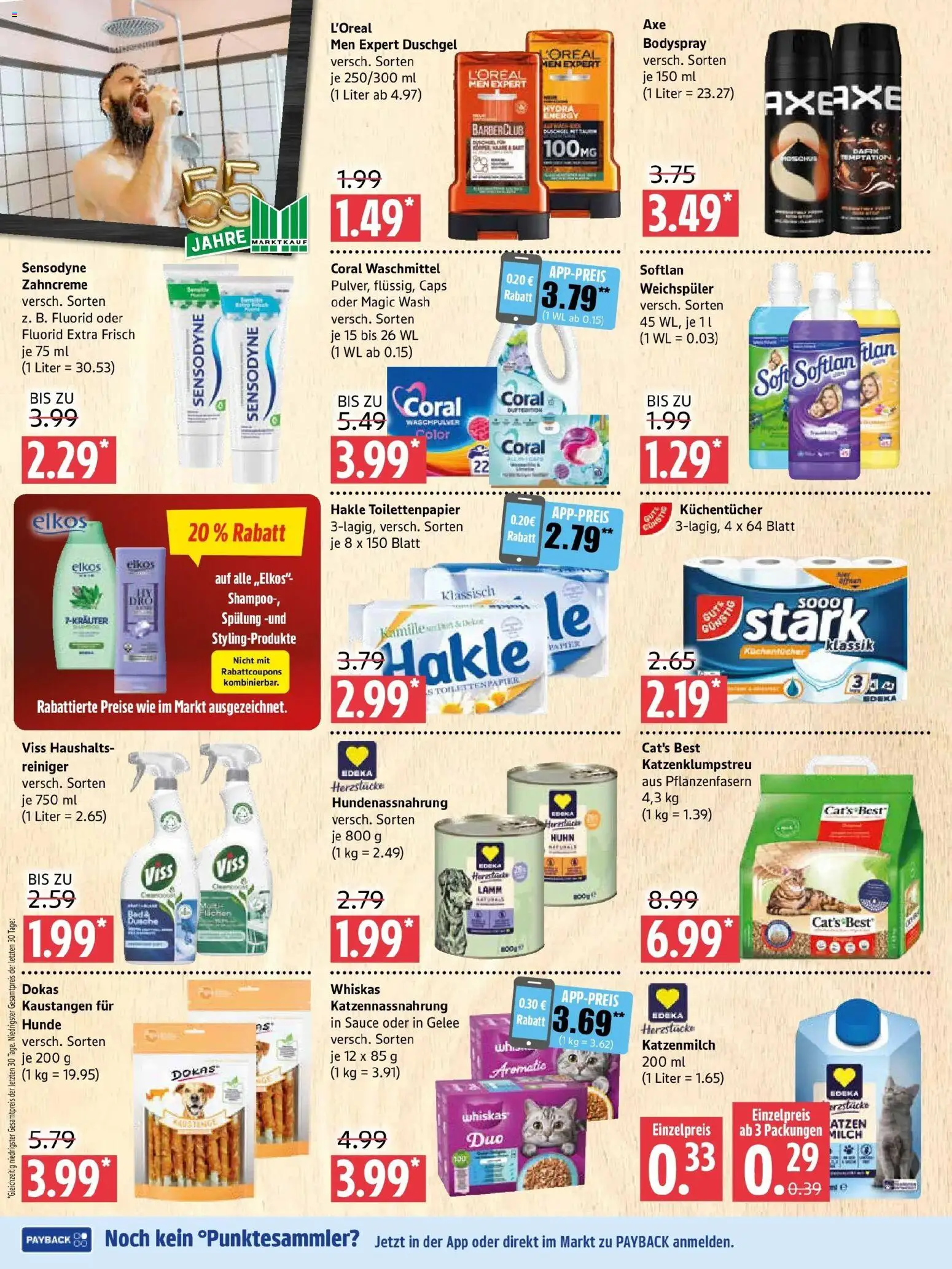 Marktkauf Prospekt Prenzlau (ab 14.09.2026) » Angebote online | Seite: 8 | Produkte: Coral, Dusche, Spülung, Waschpulver