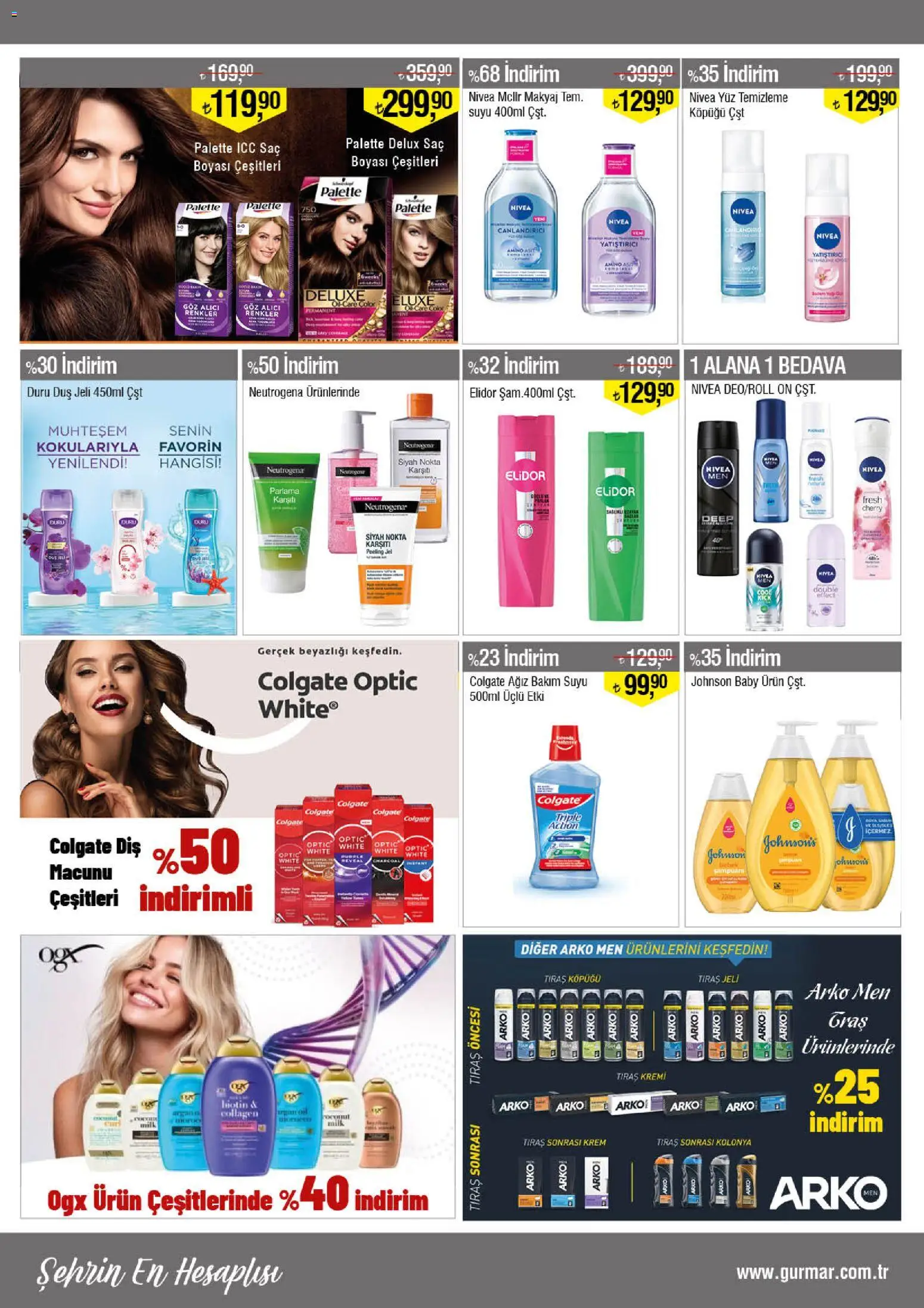 Gürmar Katalog - 15.04.2026 tarihinden itibaren geçerlidir | Sayfa: 12 | Ürünler: Krem, Tıraş köpüğü, Makyaj, Ağız bakım suyu