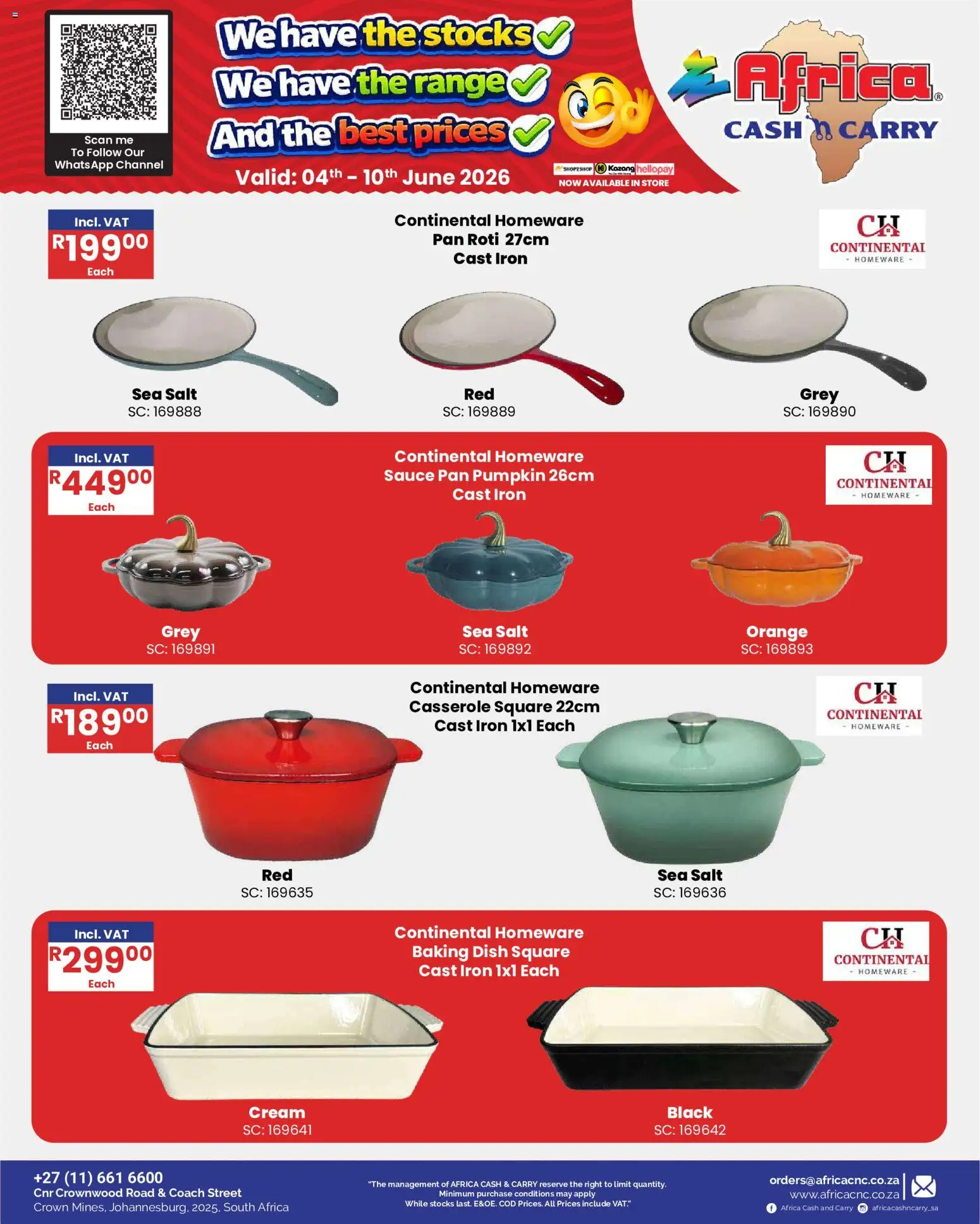 New Africa Cash & Carry catalogue – valid from 04.06.2026 | Page: 42 | Products: Iron, Cream, Sauce, Salt