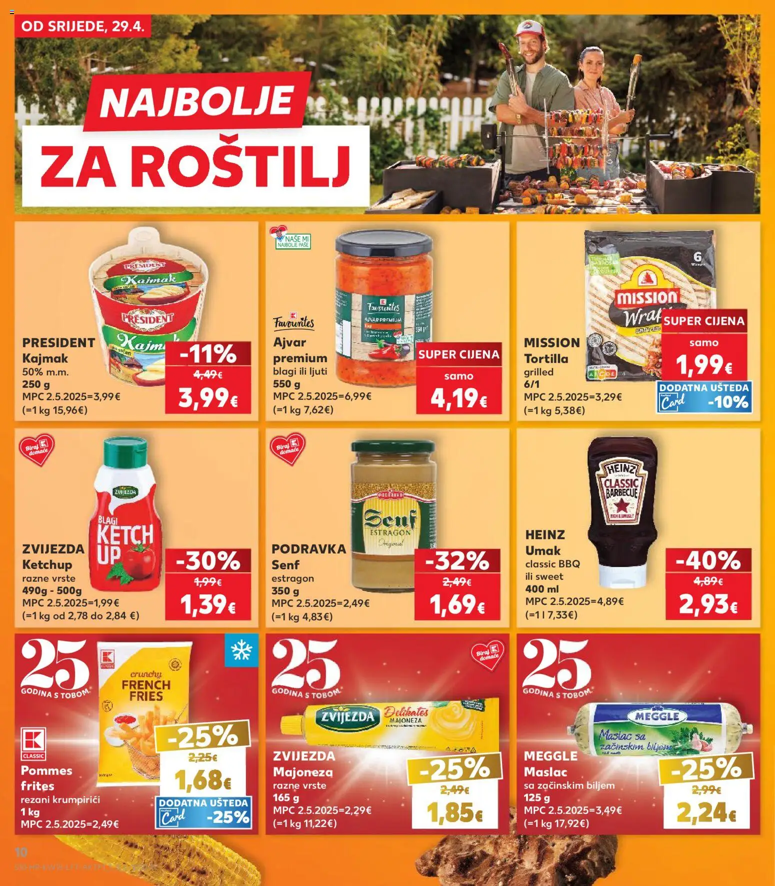 Kaufland katalog | vrijedi od 29.04.2026 | Stranica: 10 | Proizvodi: Roštilj, Maslac, Podravka, Senf