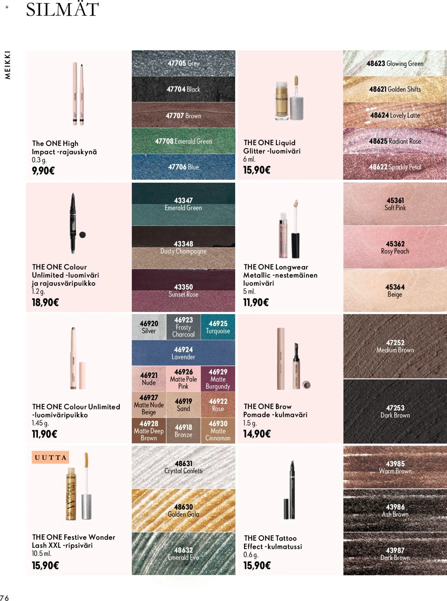 Oriflame tarjoukset – voimassa 18/11/2026 alkaen | Sivu: 76 | Tuotteet: Meikki, Ripsiväri, Rajauskynä, Kulmaväri