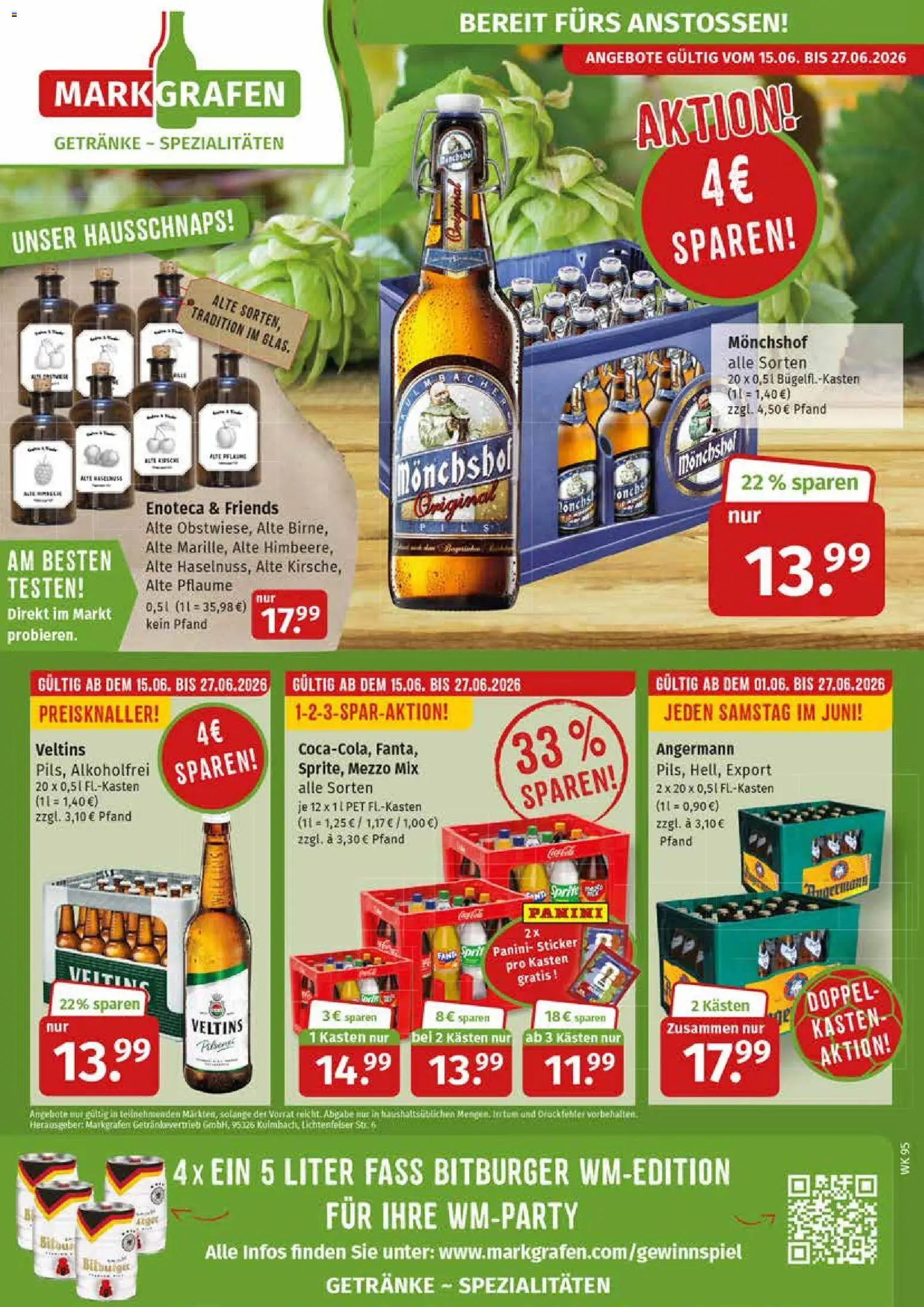 Markgrafen Prospekt – gültig ab 01.06.2026 | Seite: 8 | Produkte: Bitburger, Monchshof, Mezzo mix, Fanta