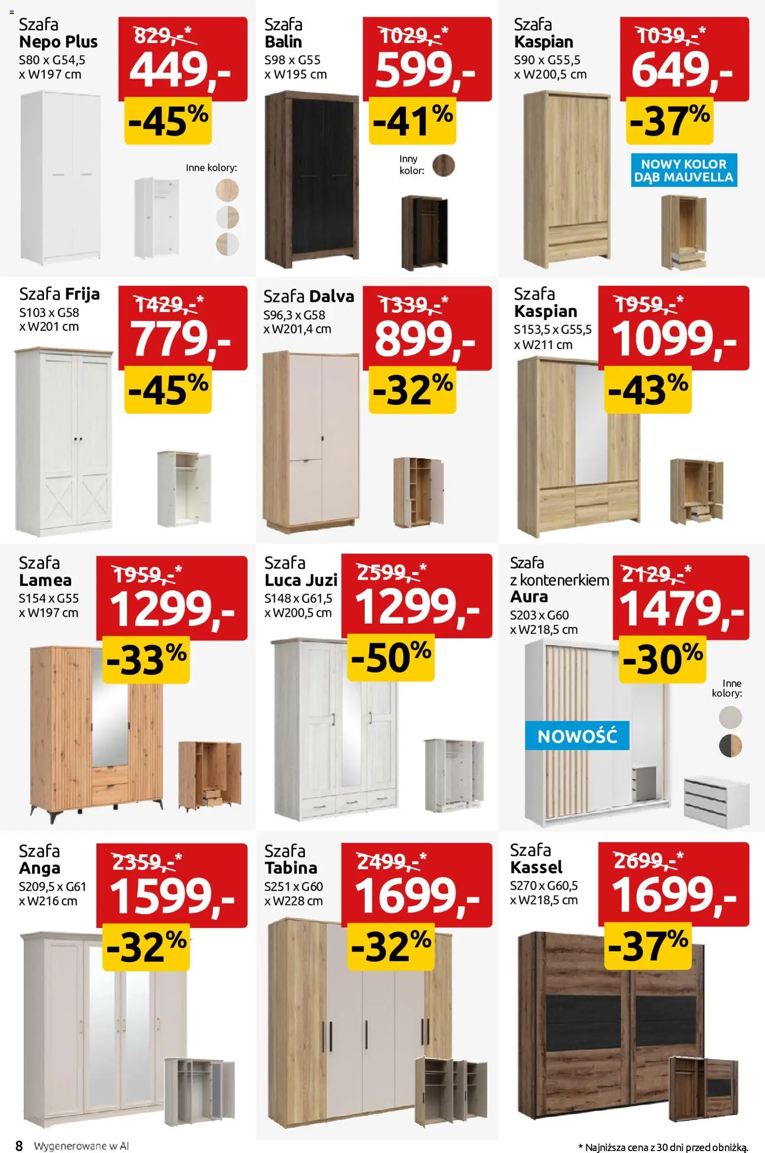 Black Red White promocje od 12.10.2026 | Strona: 8 | Produkty: Szafa