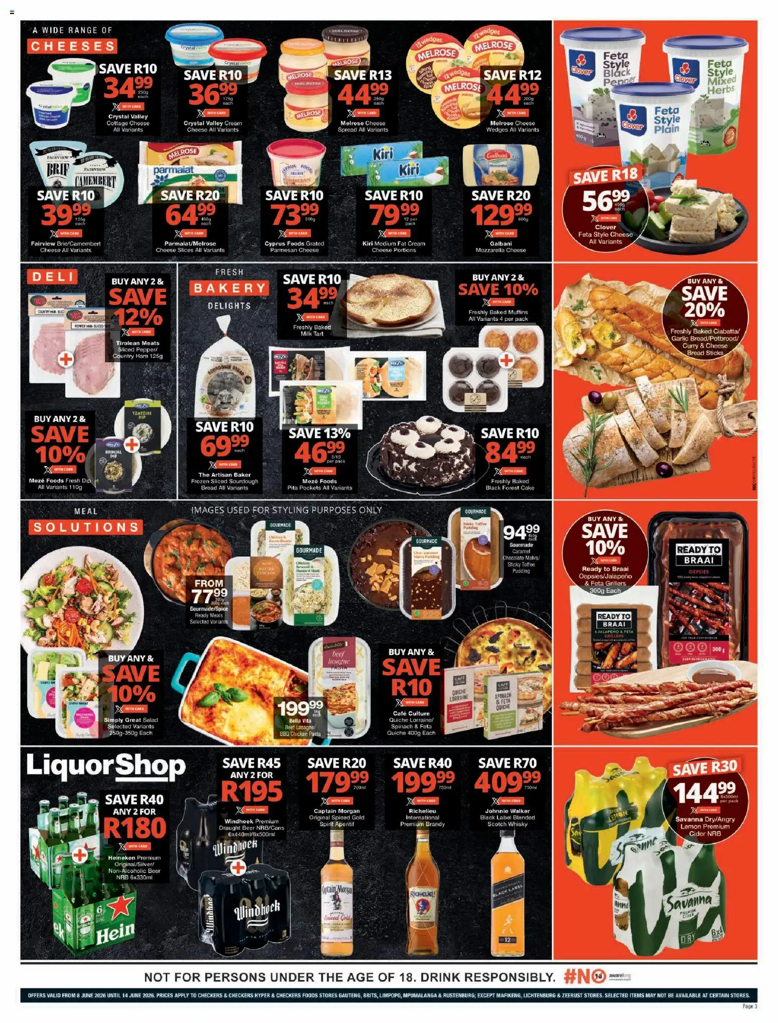 New Checkers catalogue – valid from 08.06.2026 | Page: 3 | Products: Bakery, Salad, Herbs, Lemon