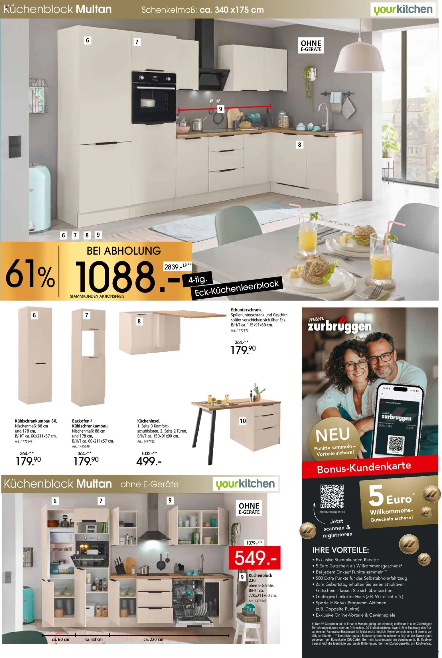 Zurbrüggen Küchen für Ihr Zuhause – gültig ab 25.07.2026 | Seite: 15 | Produkte: Küchenblock