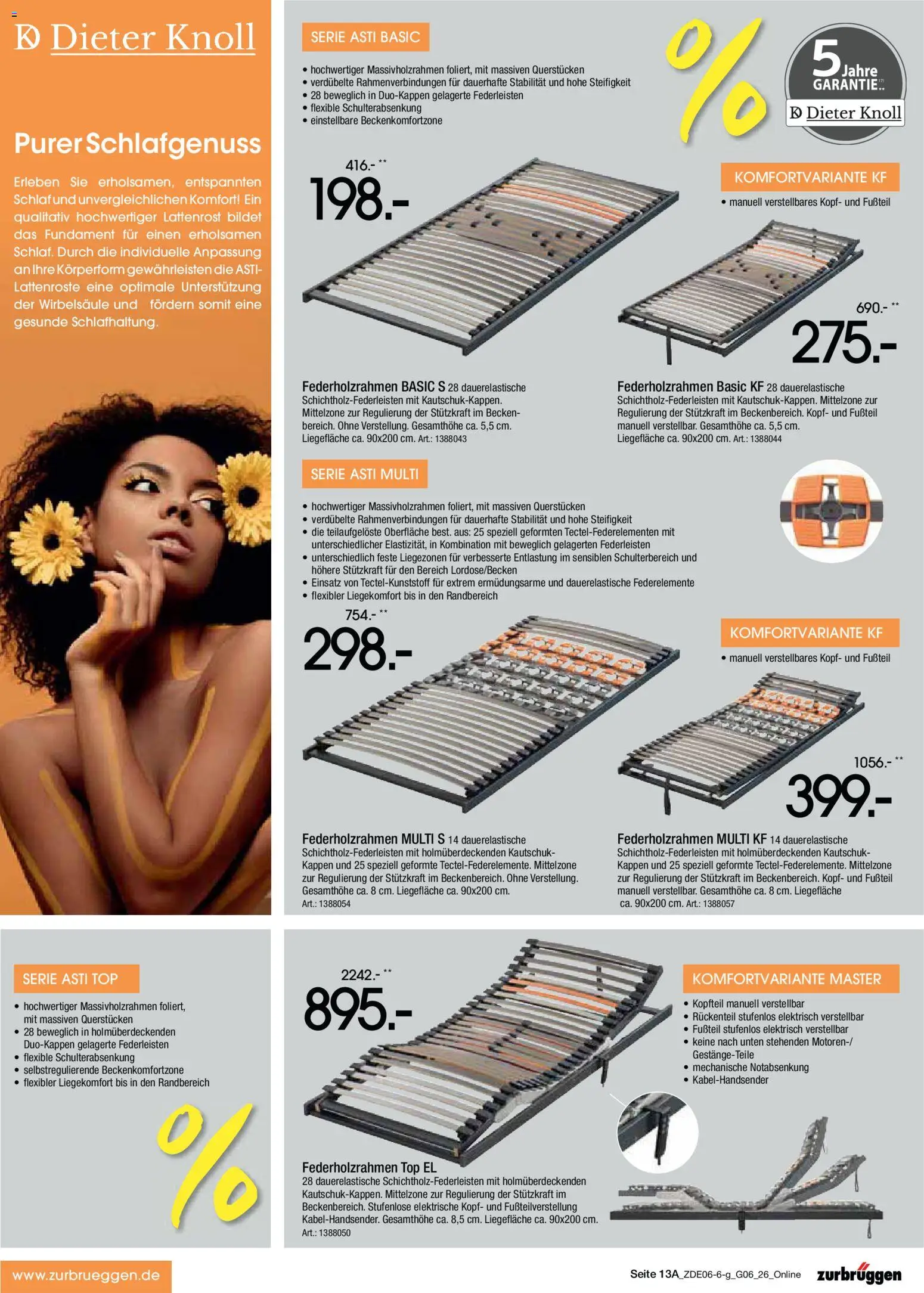 Zurbrüggen Mega Sparpreise – gültig ab 08.06.2026 | Seite: 31 | Produkte: Top, Lattenrost