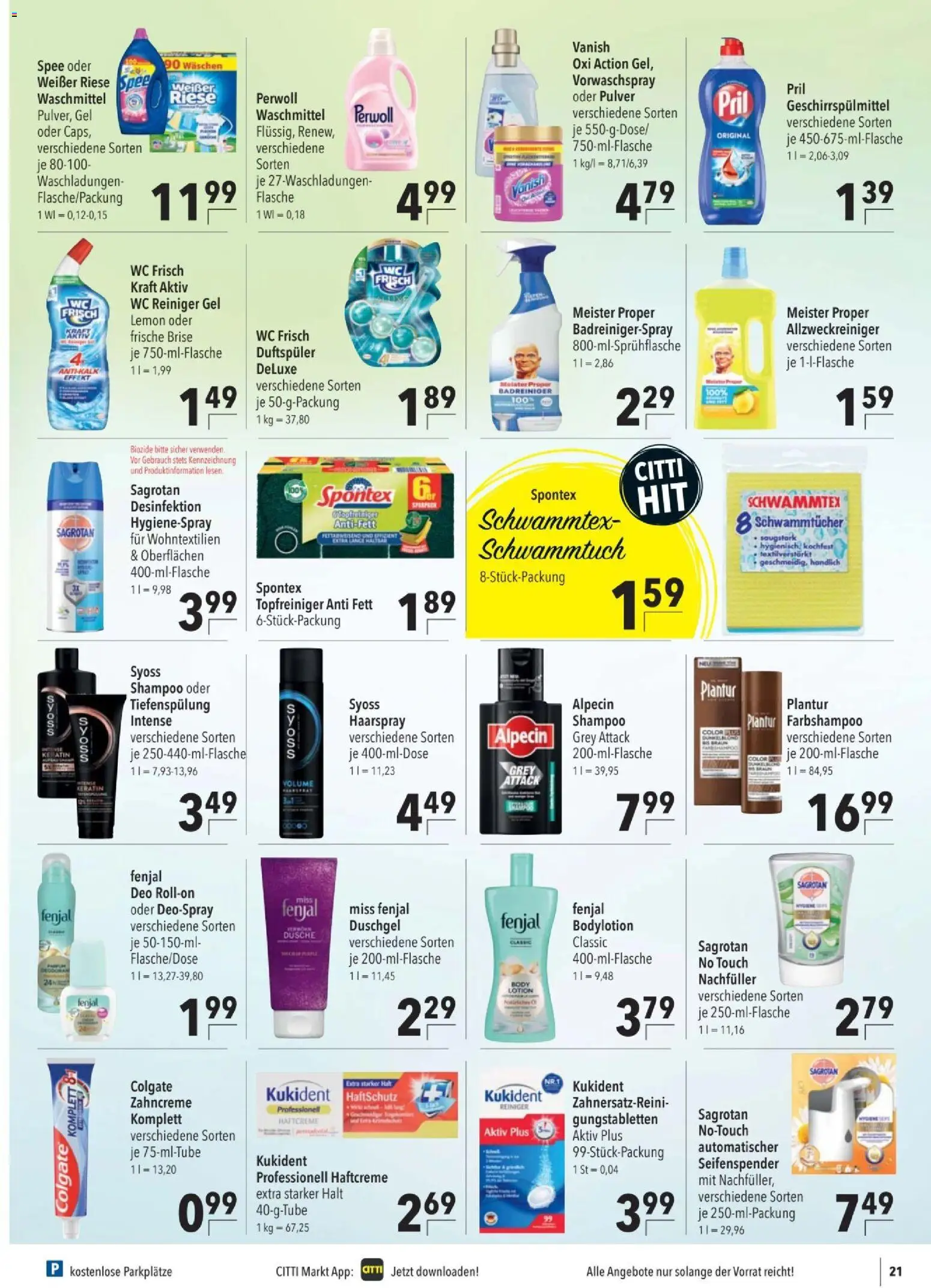 CITTI tilbudsavis – gyldig fra 28/10/2026 | Side: 21 | Produkter: Shampoo