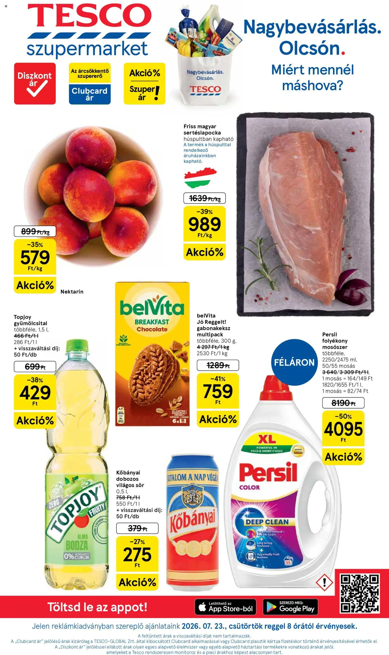 Tesco Szupermarket akciós újság catalogue cover