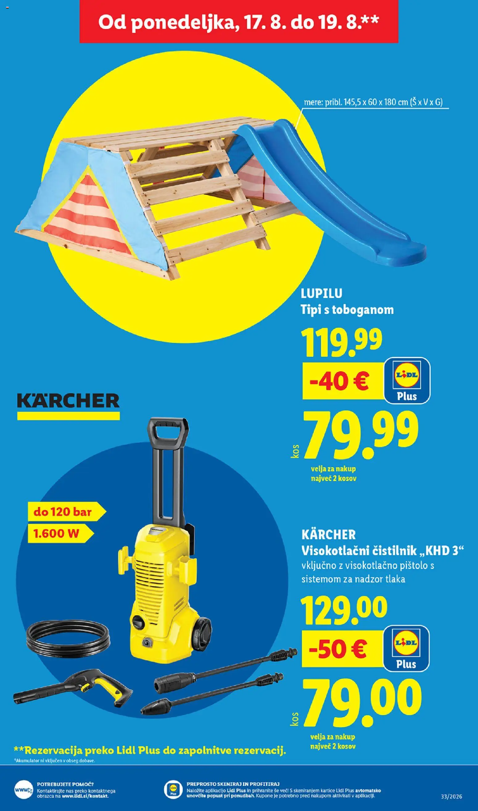 Novi Lidl katalog ponudbe – veljaven od 13.08.2026 | Stran: 65 | Izdelki: Akumulator, Visokotlačni čistilnik