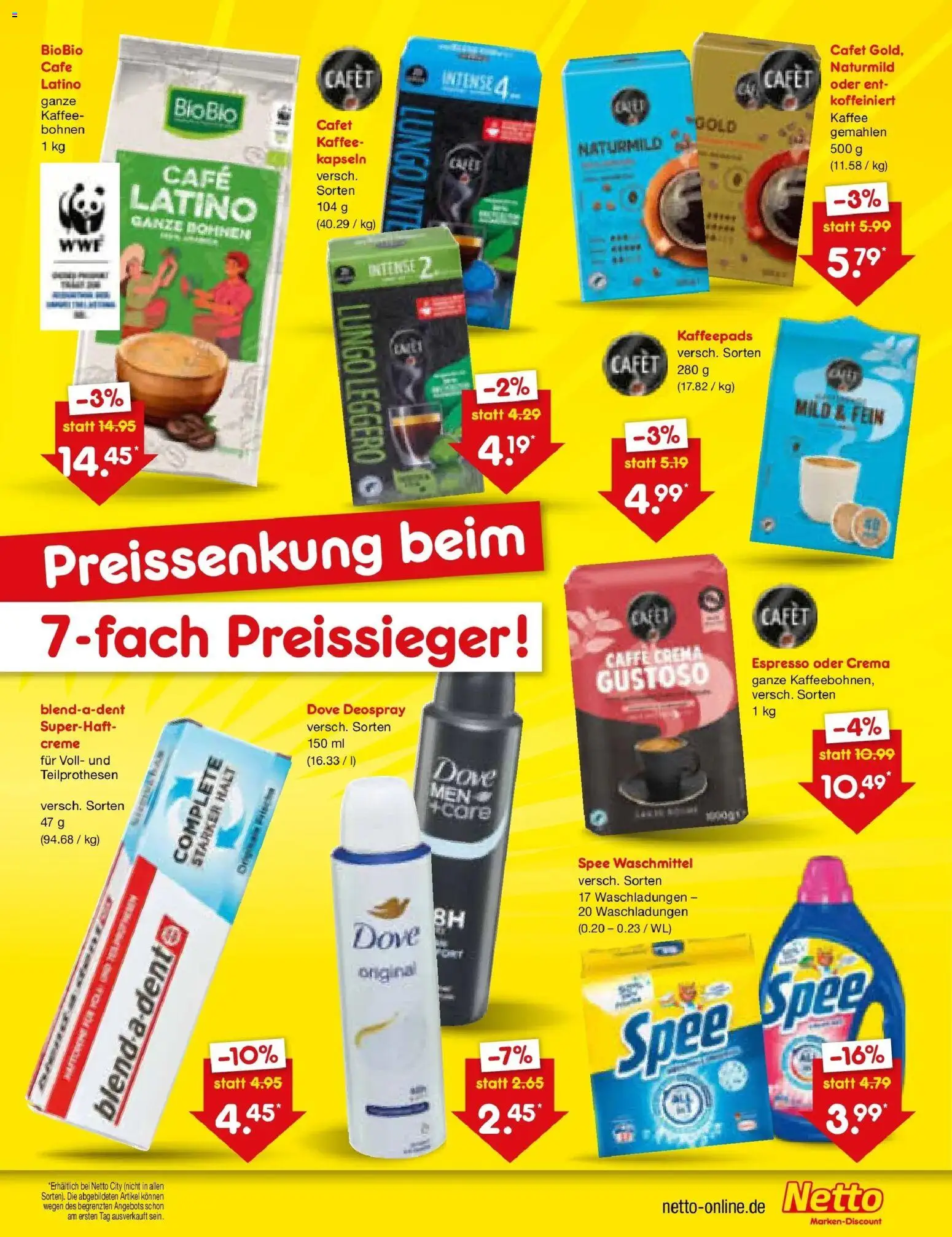 Netto Marken-Discount Prospekt Ludwigshafen-Edigheim – gültig ab 13.07.2026 | Seite: 43 | Produkte: Kaffeepads, Kaffee, Waschmittel, Deospray