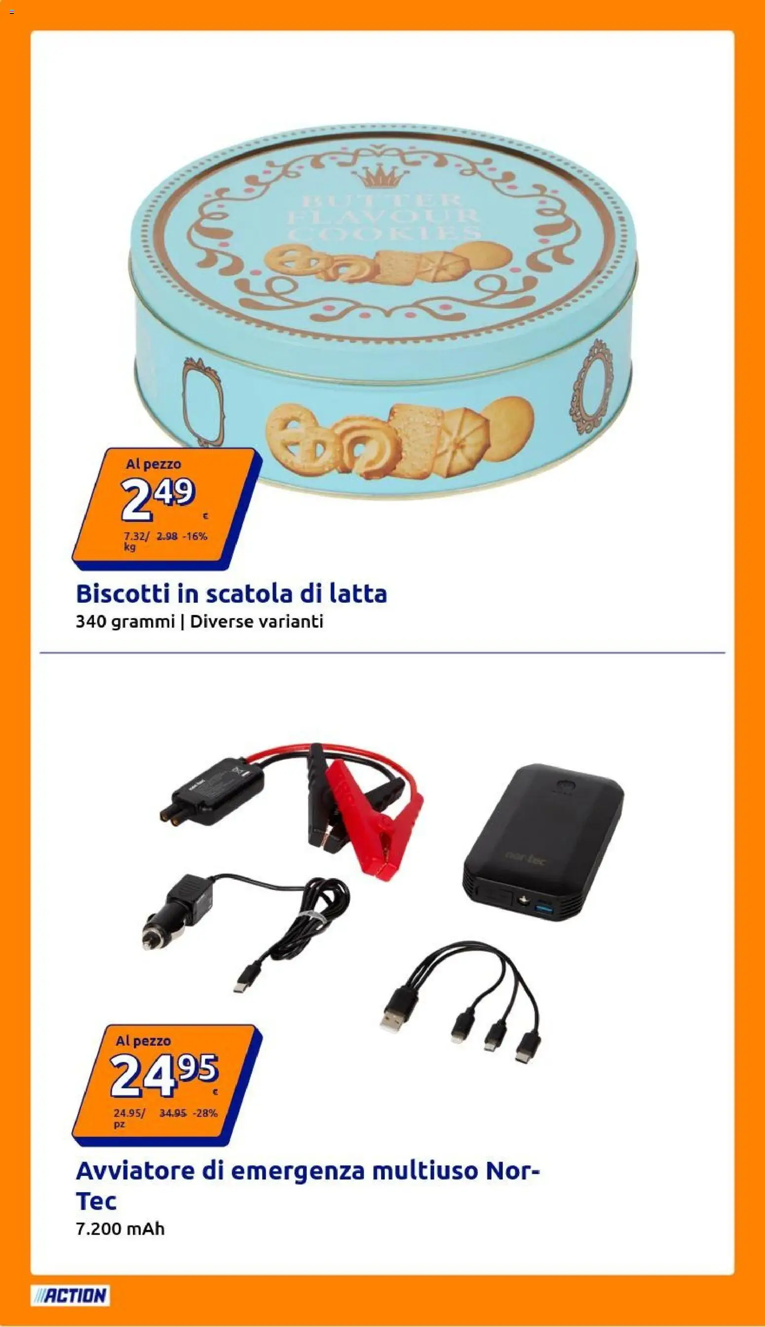 Volantino Action del 22/07/2026 | Pagina: 2 | Prodotti: Biscotti, Scatola