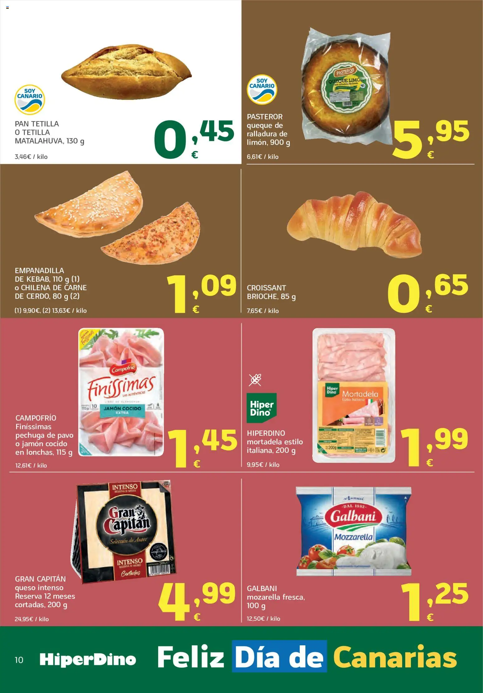 HiperDino folleto │ válido desde el 25.05.2026 | Página: 10 | Productos: Queso, Jamón cocido, Croissant, Mortadela