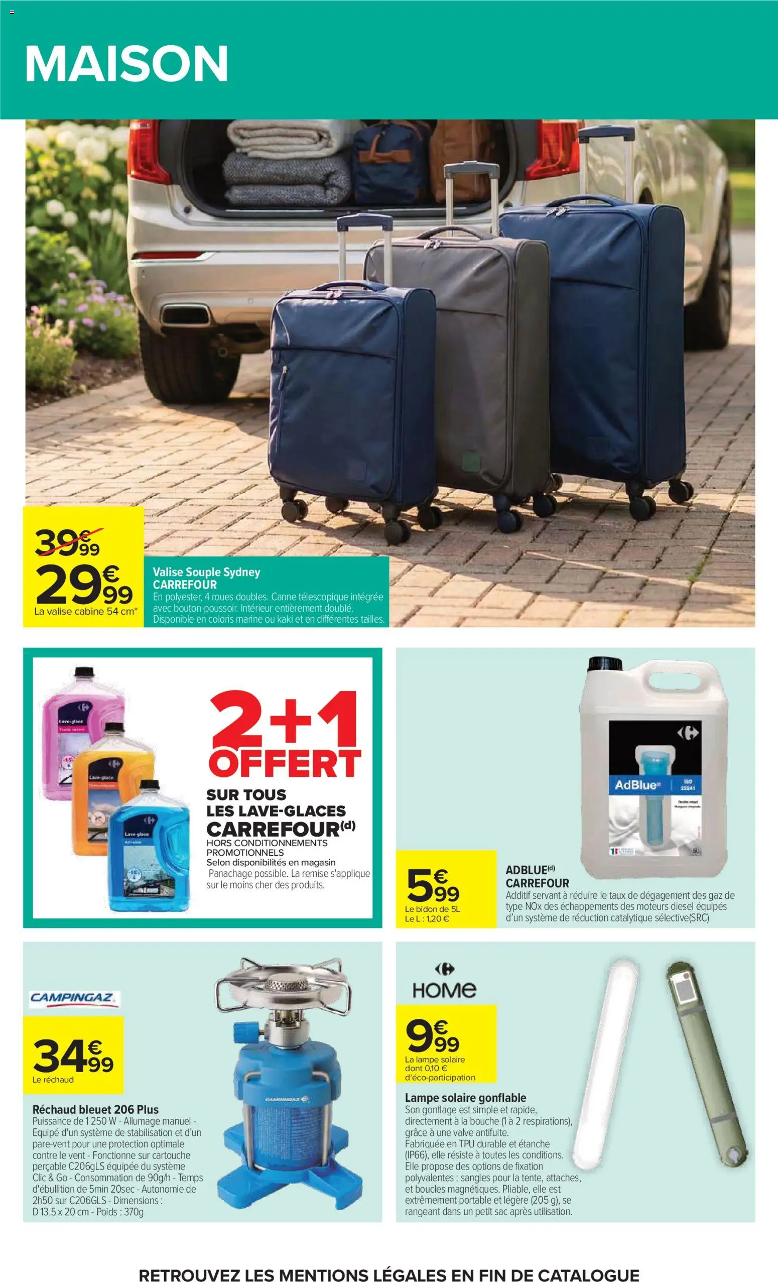 {H1} | Page: 80 | Produits: Valise cabine, Portable, Lampe, Cartouche