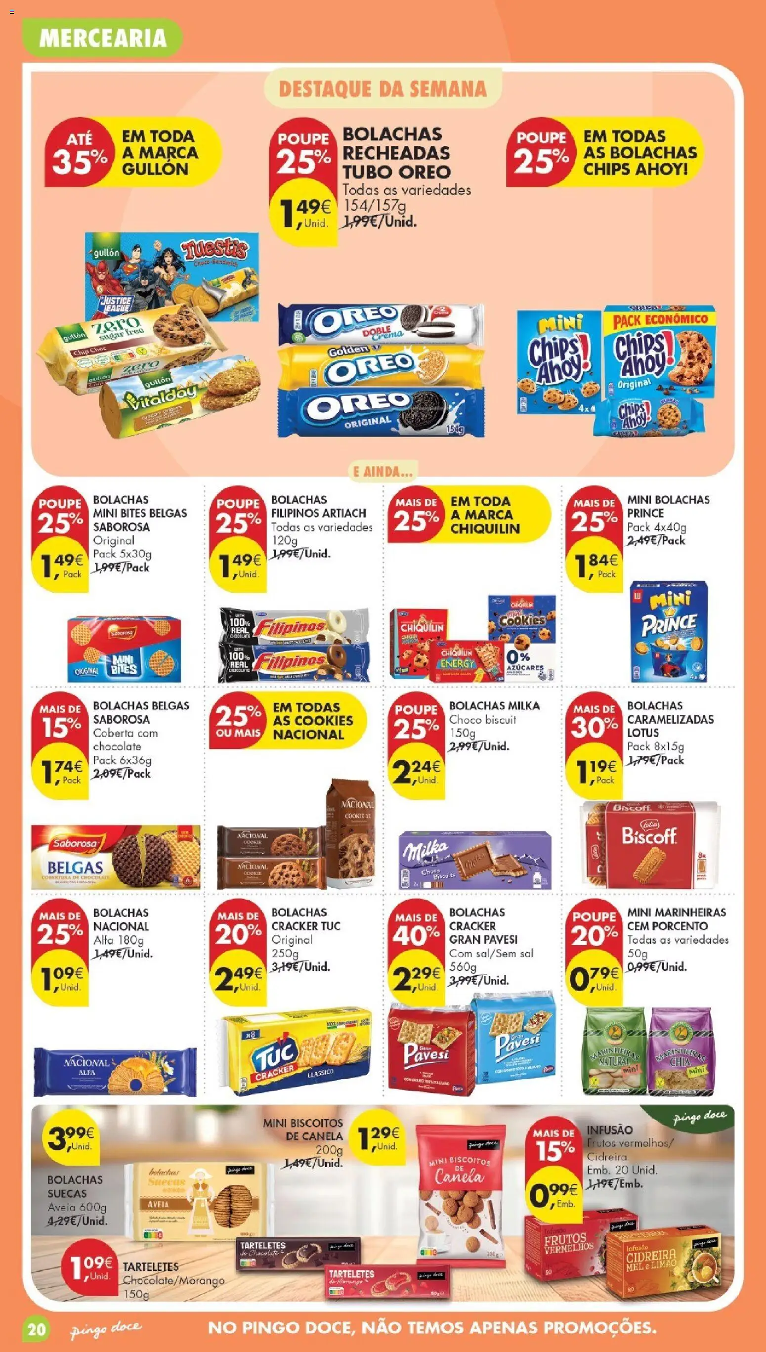 Pingo Doce Folheto Poupe Este Fim de Semana │ válido de 13/10/2026 | Página: 20 | Produtos: Filipinos, Canela, Oreo, Chocolate