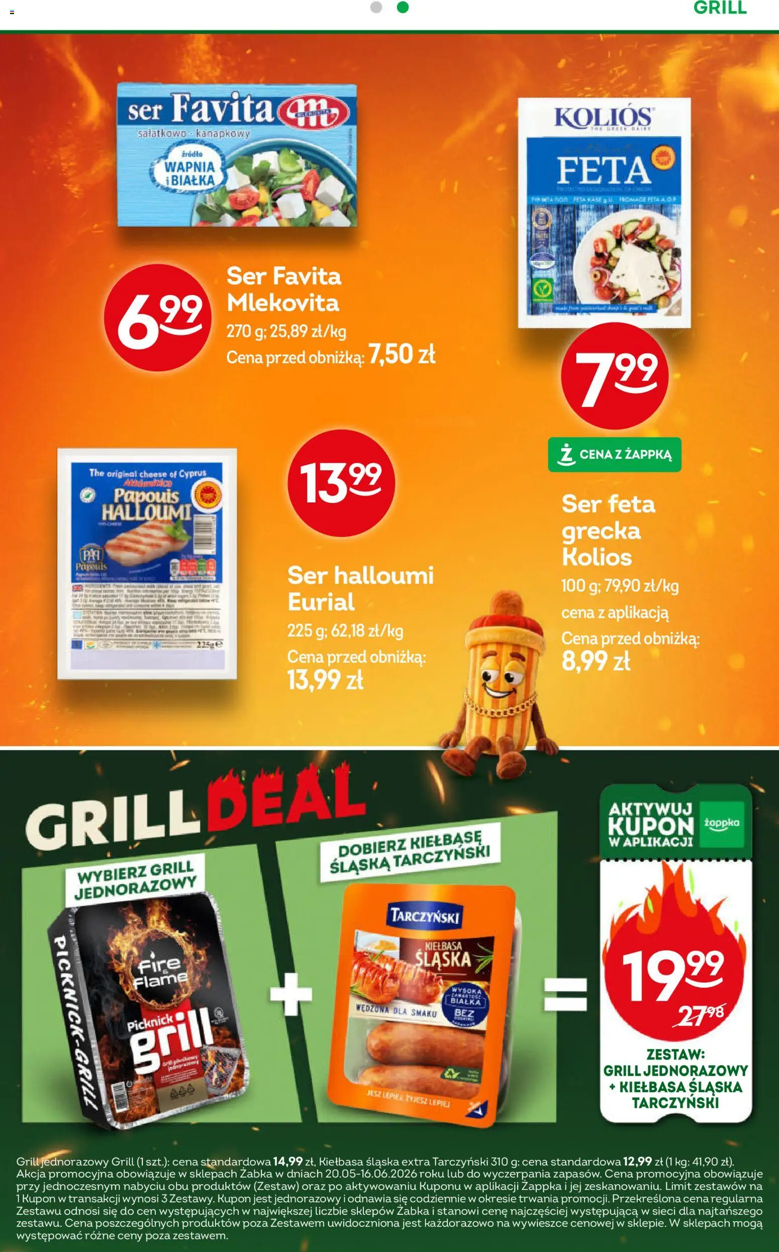 Żabka gazetka od 20.05.2026 | Strona: 21 | Produkty: Kiełbasa, Ser favita, Kiełbasa śląska, Ser feta