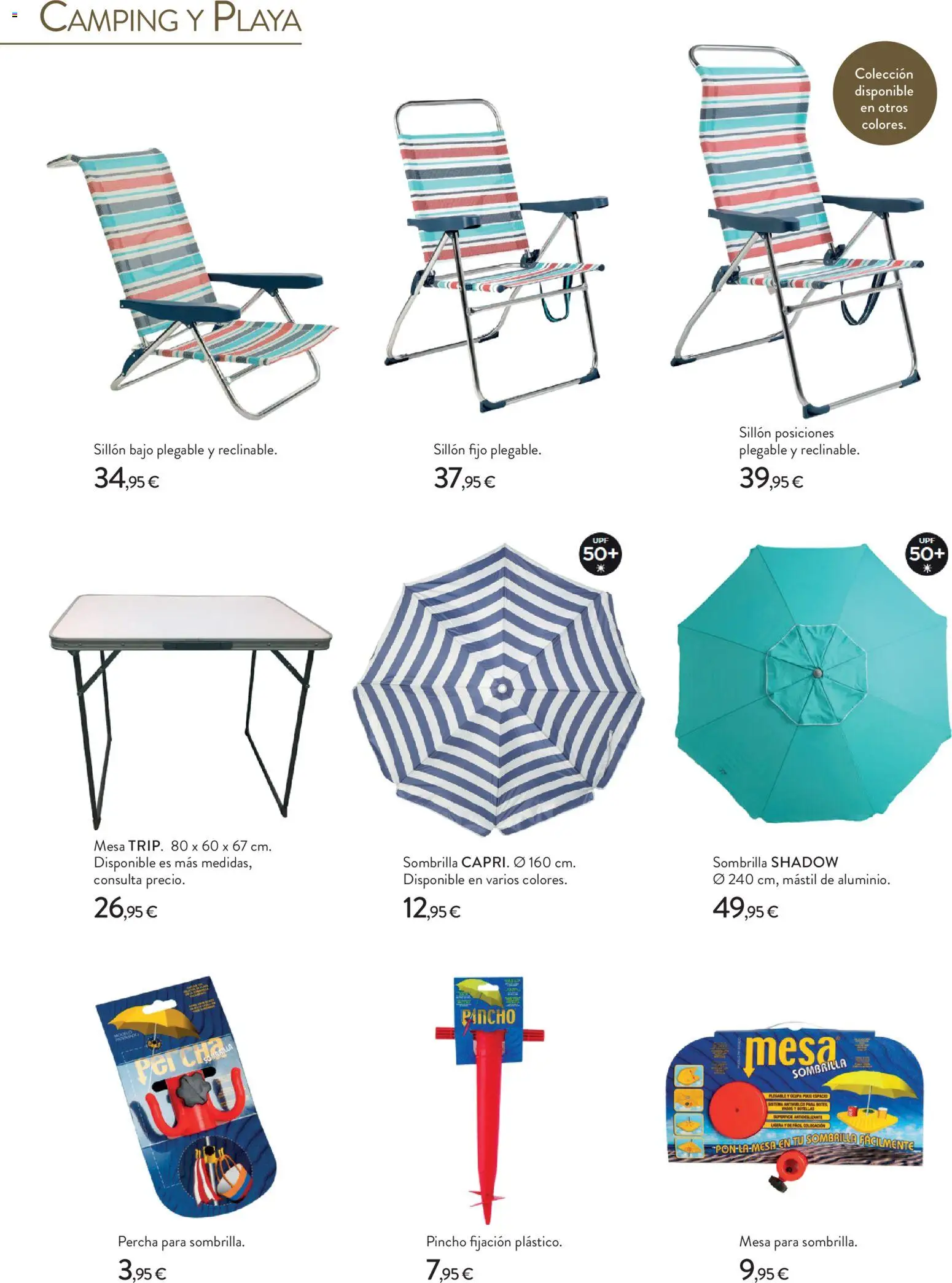 Hipercor Prepárate para el buen tiempo │ válido desde el 04.05.2026 | Página: 18 | Productos: Sombrilla, Percha, Sillón, Mesa