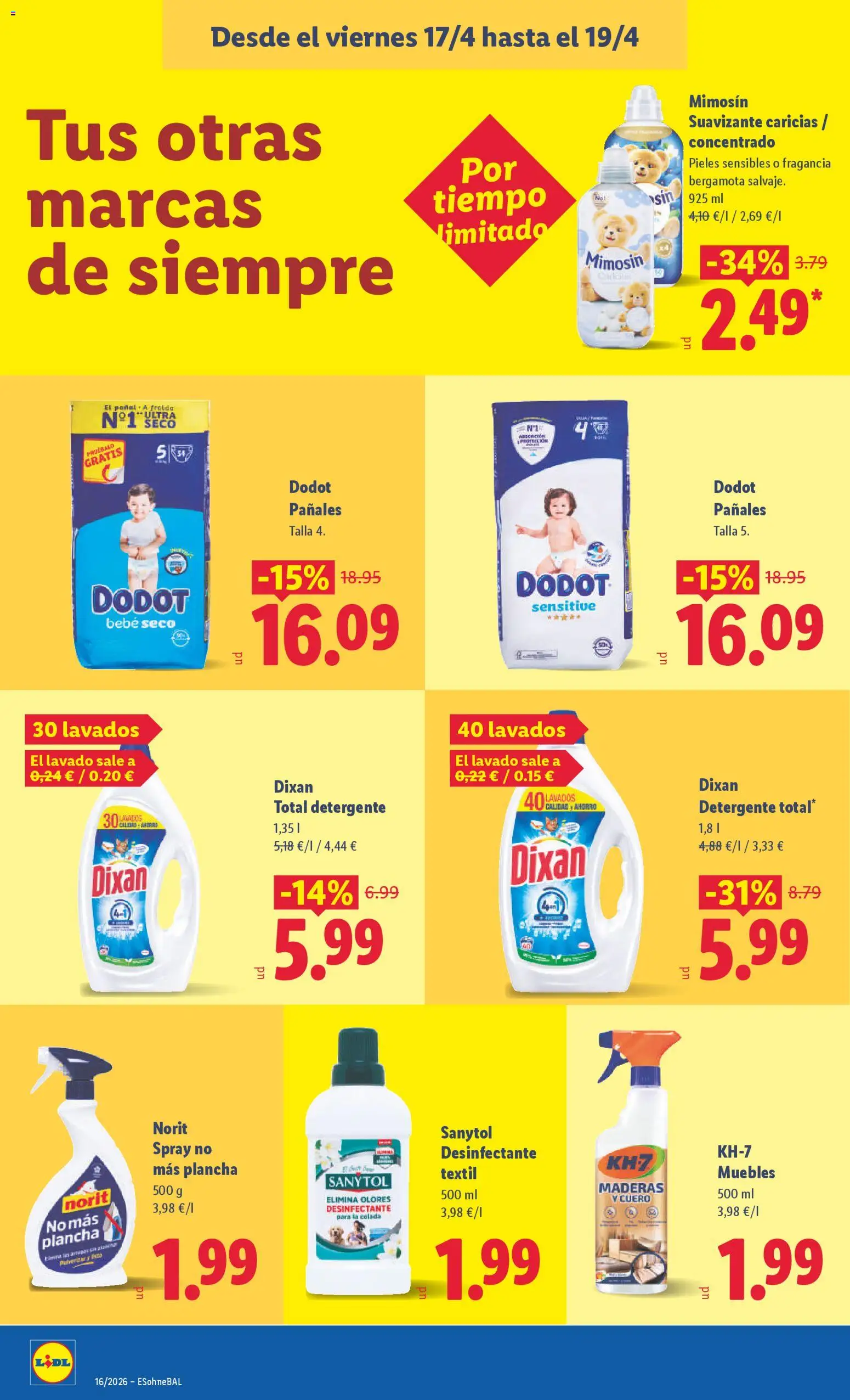 Lidl folleto │ válido desde el 13.04.2026 | Página: 40 | Productos: Fragancia, Detergente, Muebles, Plancha
