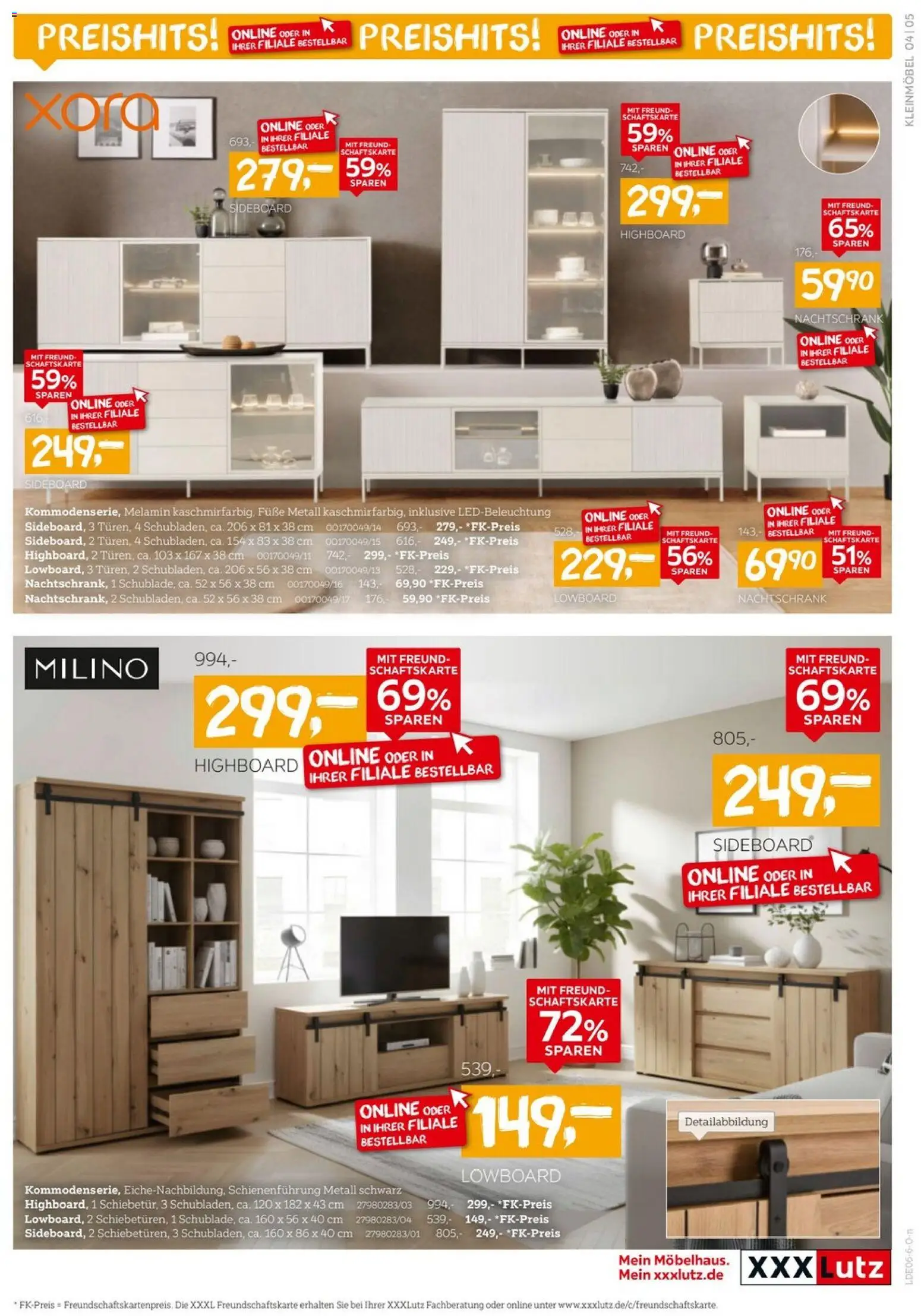 XXXLutz Kleinmöbel Preishits – gültig ab 06.06.2026 | Seite: 5 | Produkte: Sideboard, Lowboard, HIghboard